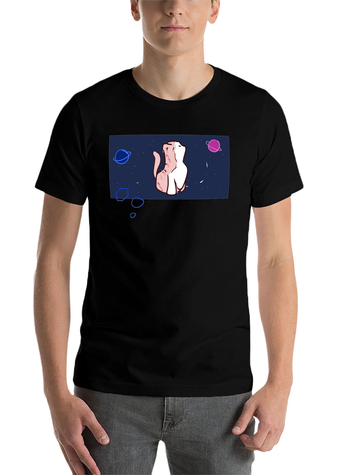 Cosmic Cat T-Shirt - Space Kitten Design