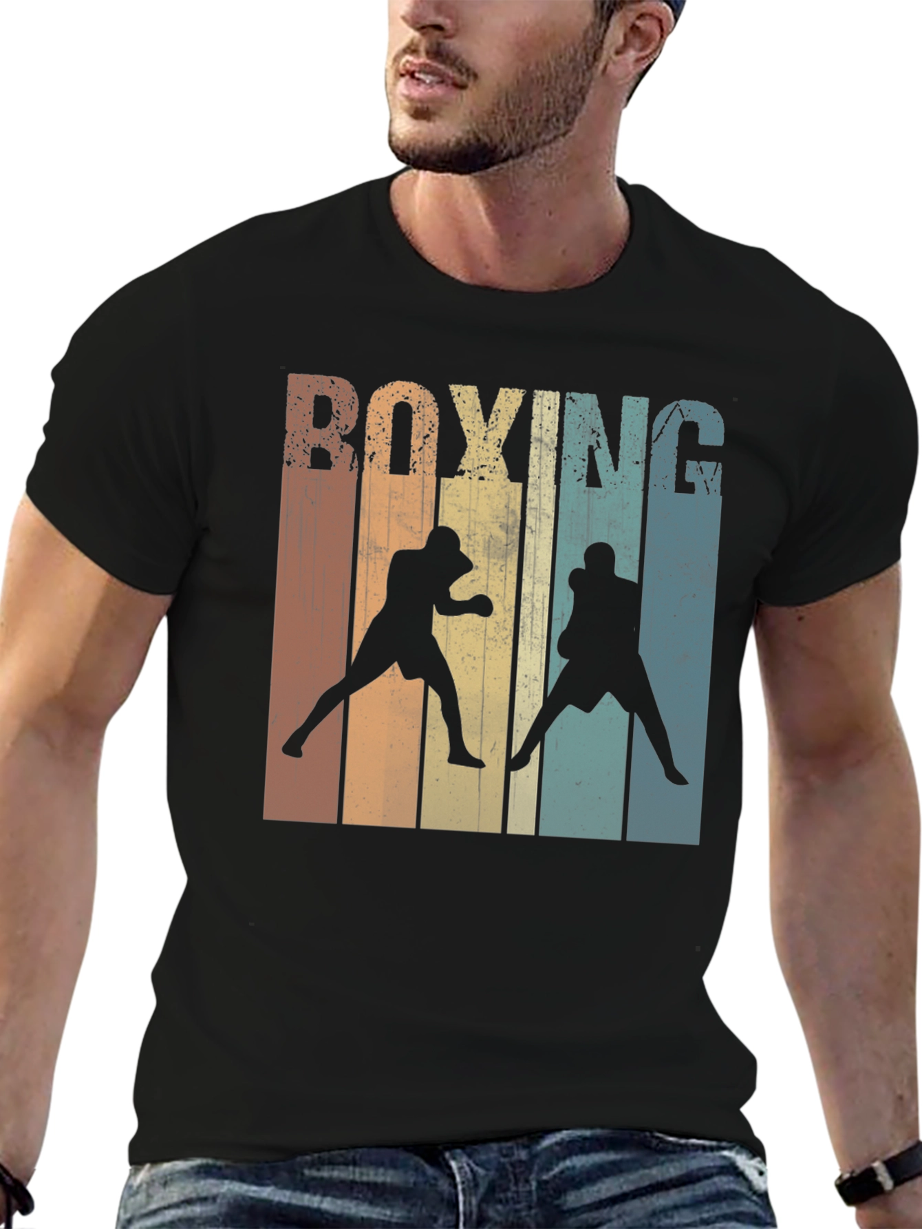 Retro Boxing Graphic T-Shirt