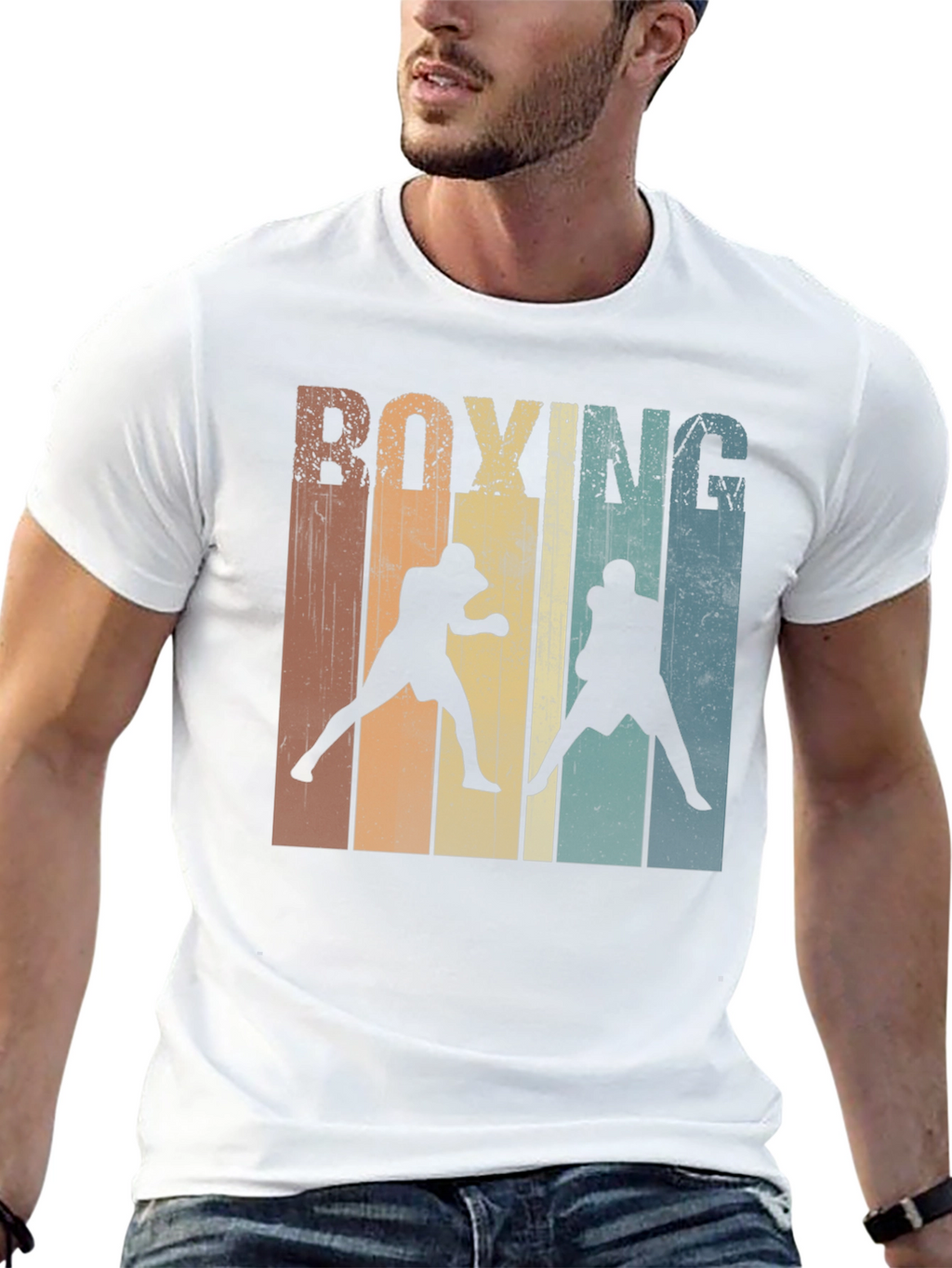 Retro Boxing Graphic T-Shirt