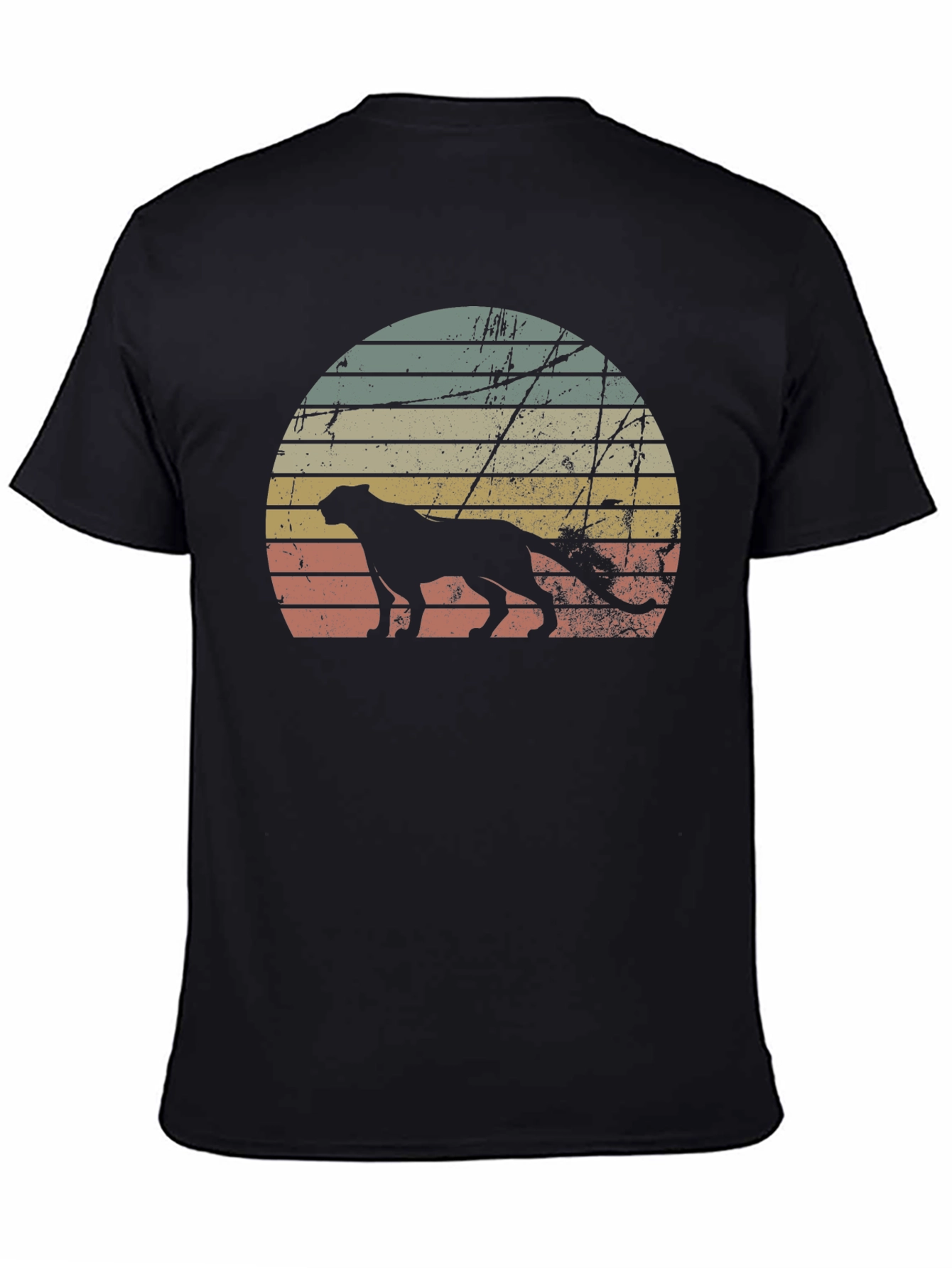 Retro Sunset Cheetah Graphic Tee