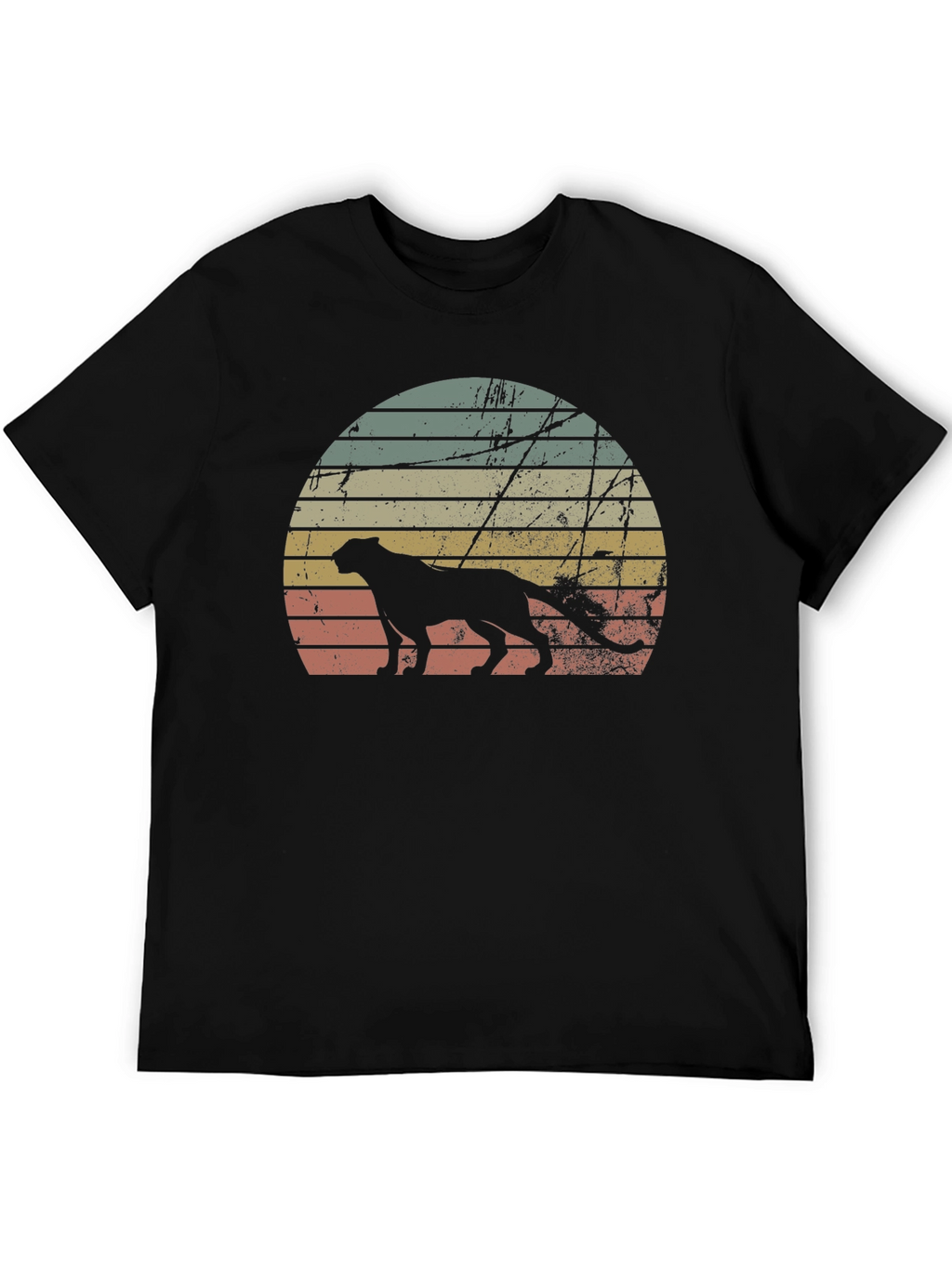 Retro Sunset Cheetah Graphic Tee