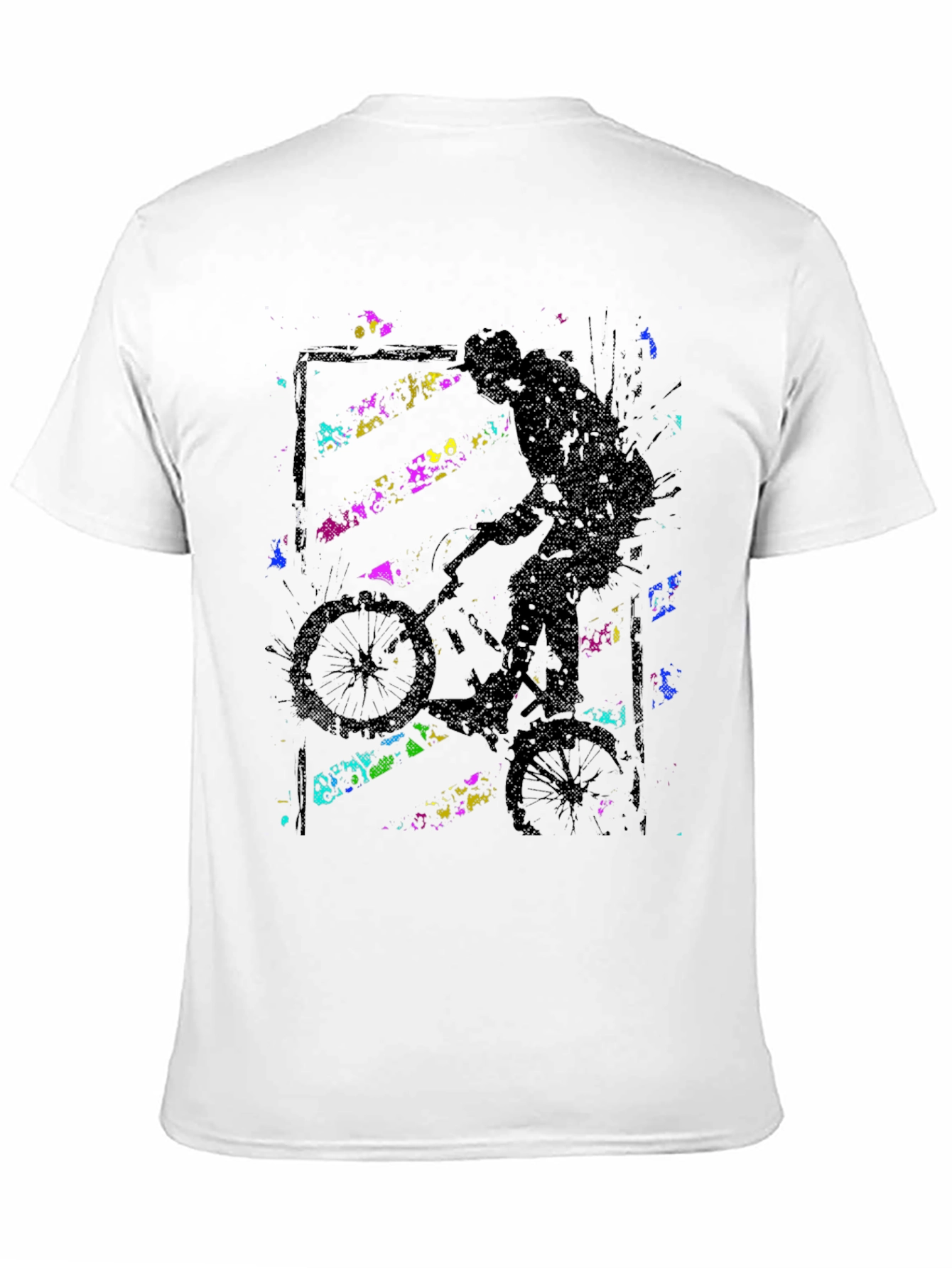 Abstract BMX Rider Black T-Shirt