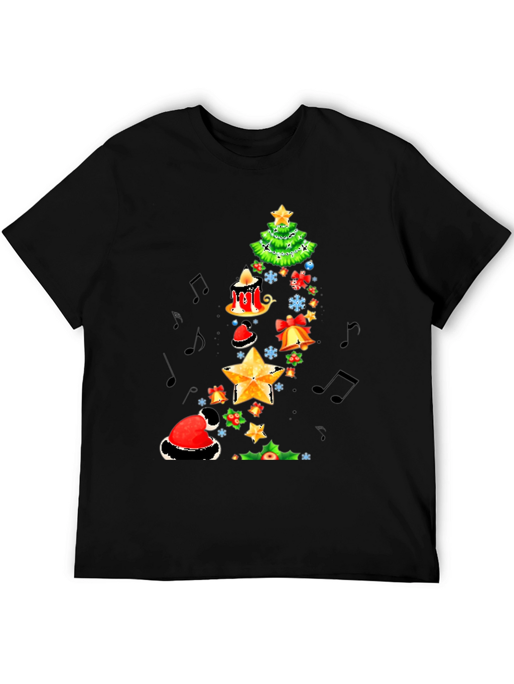 Festive Christmas Tree Music T-Shirt