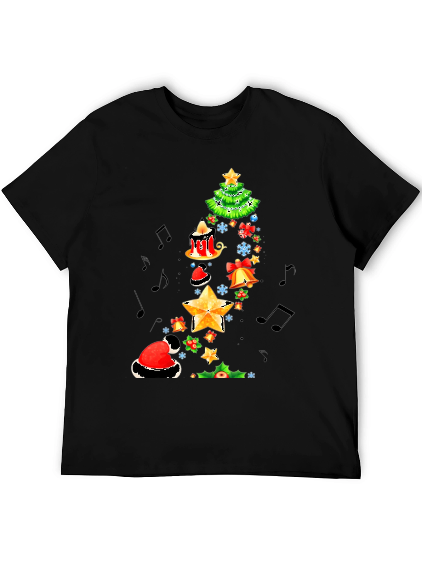 Festive Christmas Tree Music T-Shirt