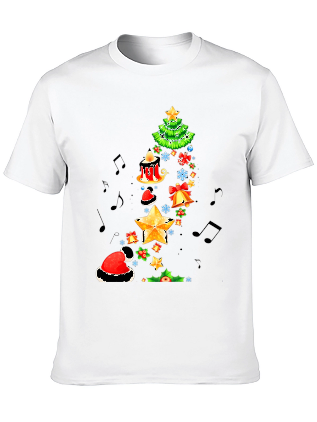 Festive Christmas Tree Music T-Shirt