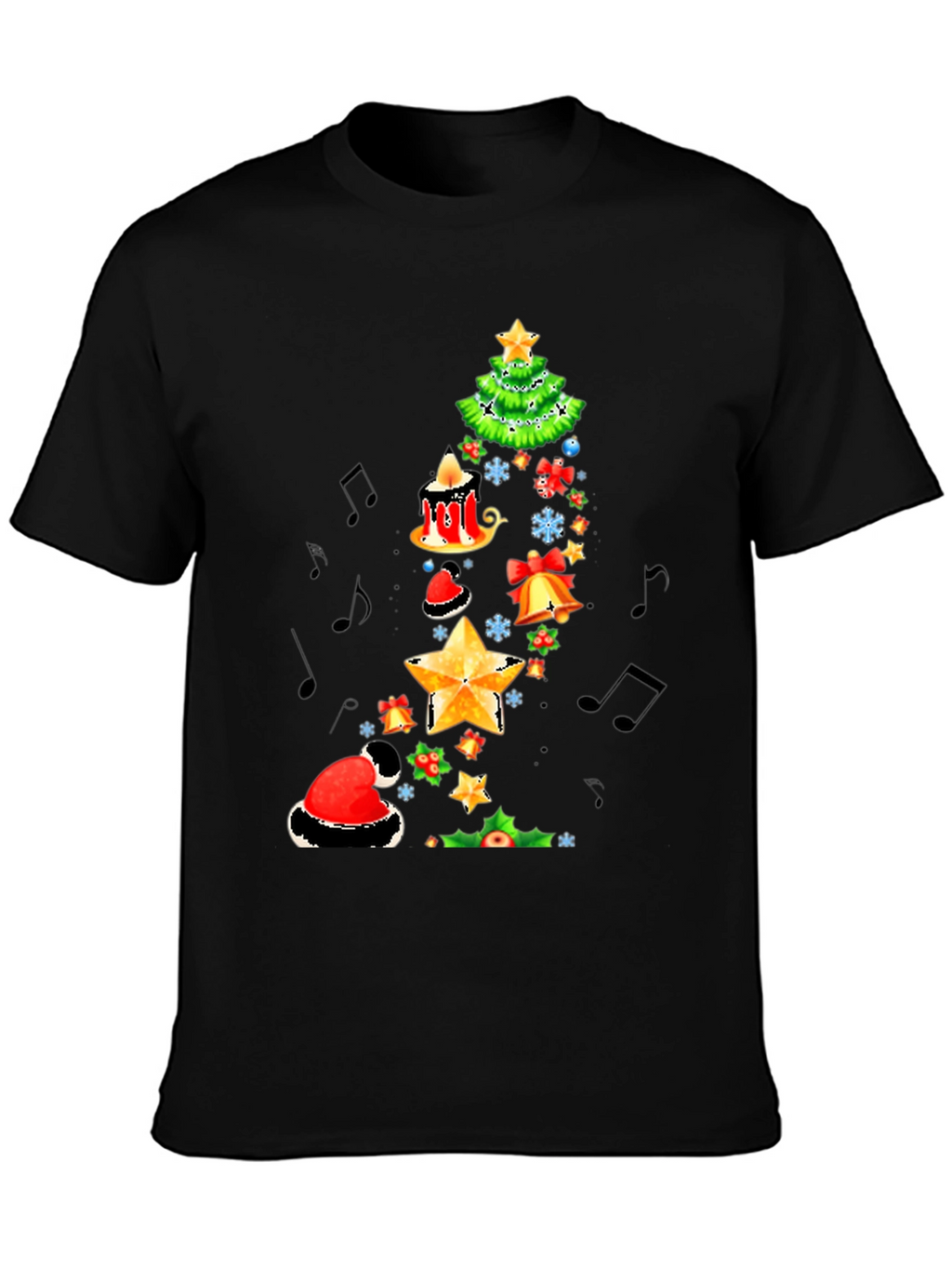 Festive Christmas Tree Music T-Shirt