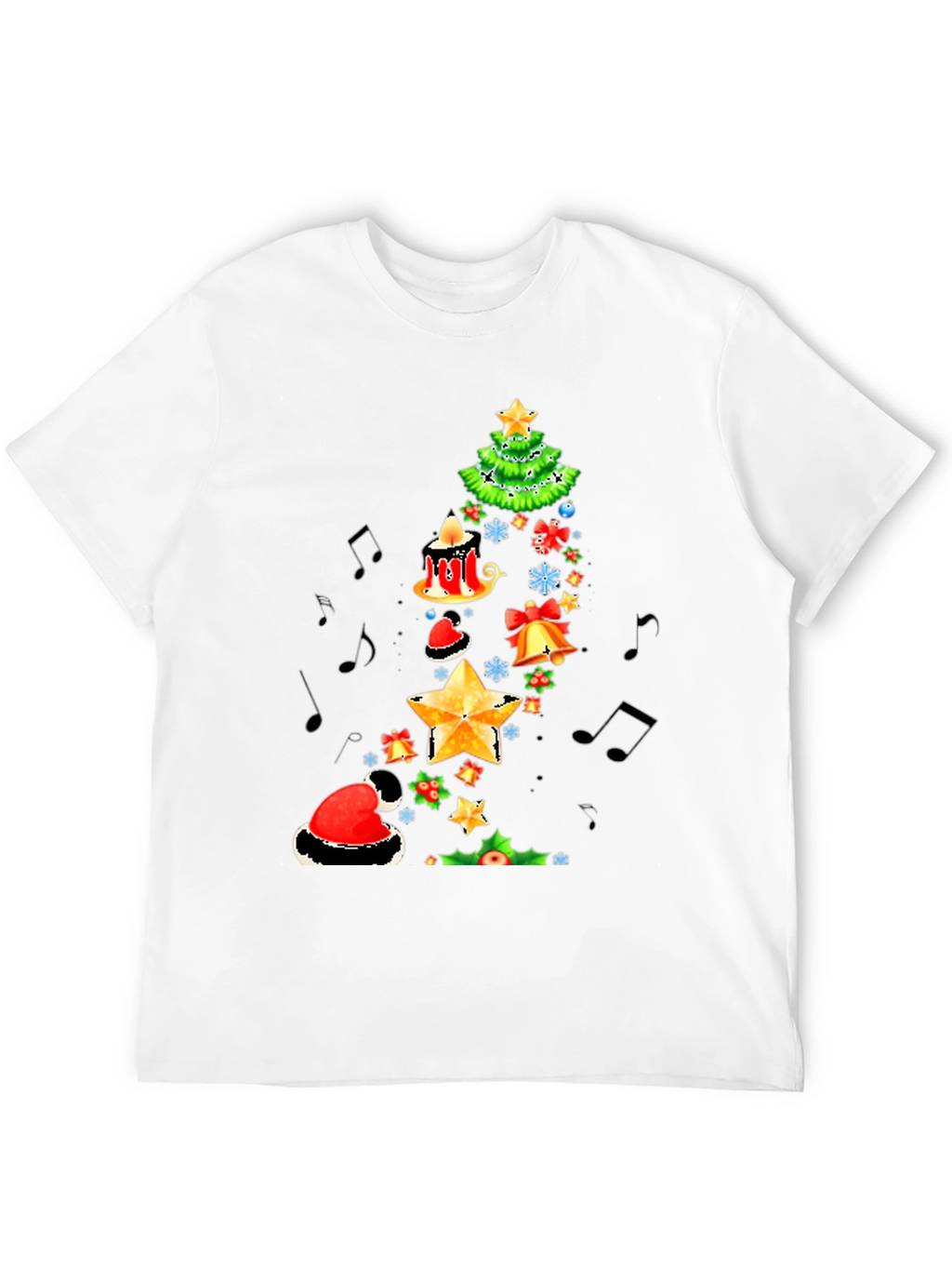 Festive Christmas Tree Music T-Shirt