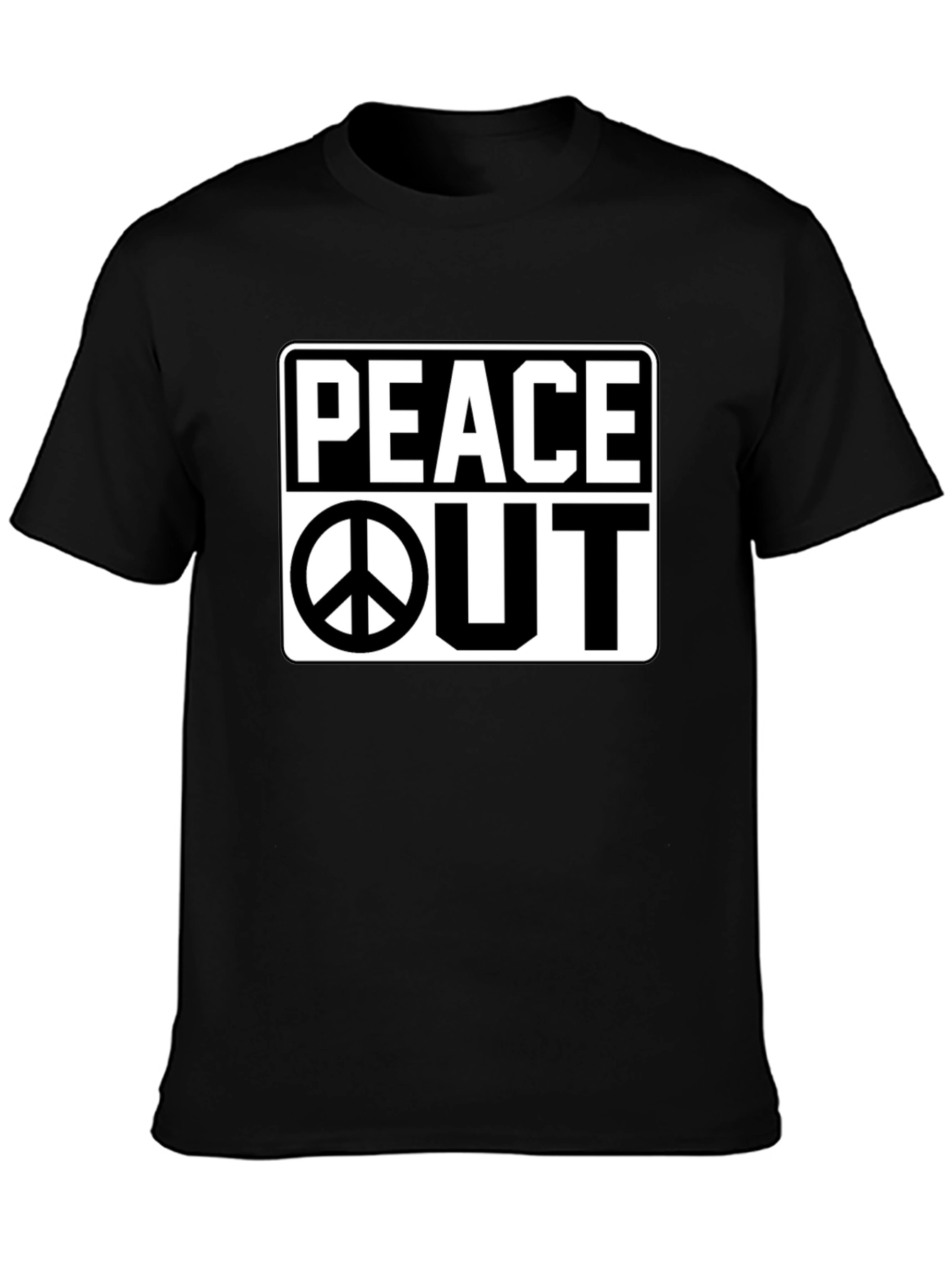 Peace Out Graphic Black T-Shirt