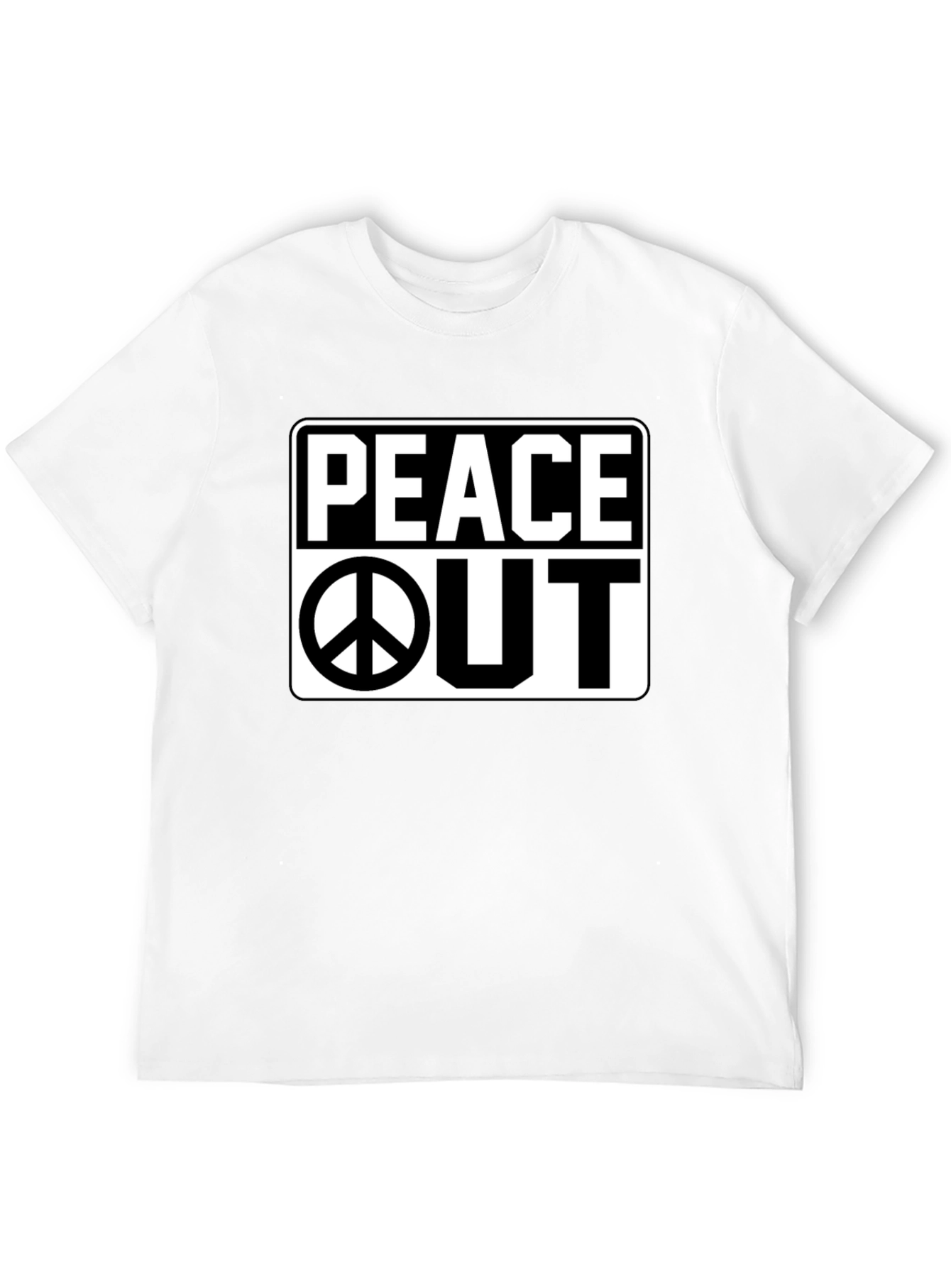Peace Out Graphic Black T-Shirt