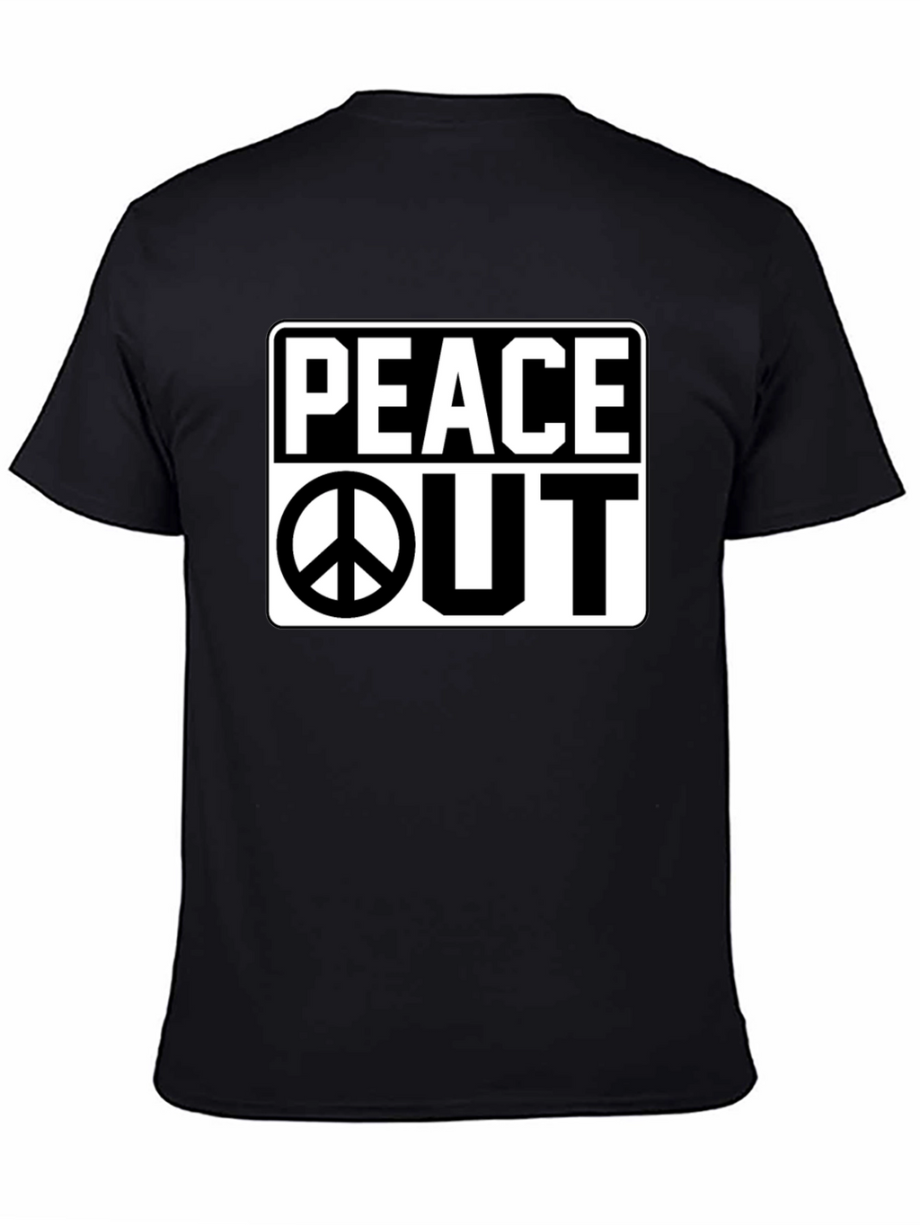 Peace Out Graphic Black T-Shirt