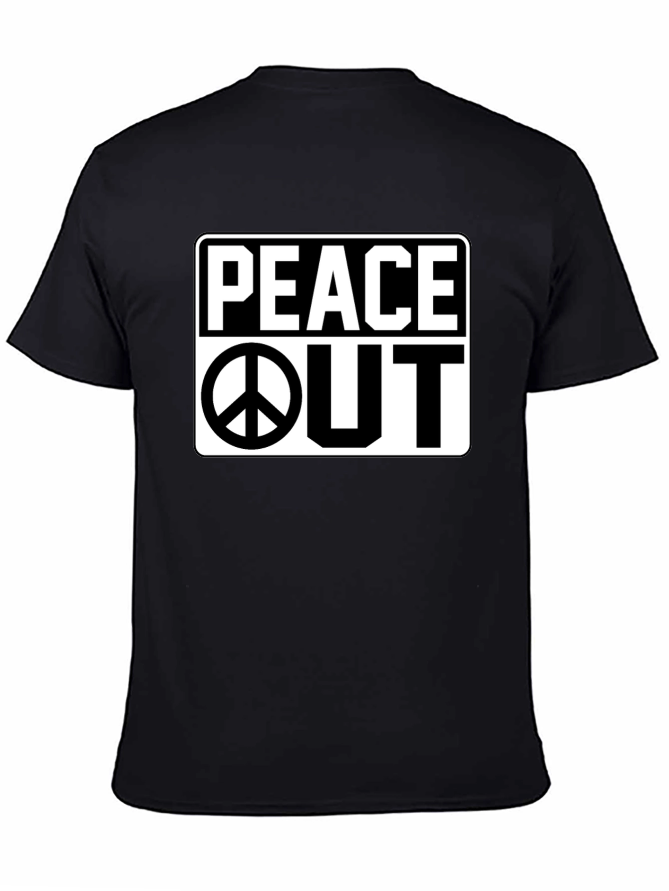 Peace Out Graphic Black T-Shirt