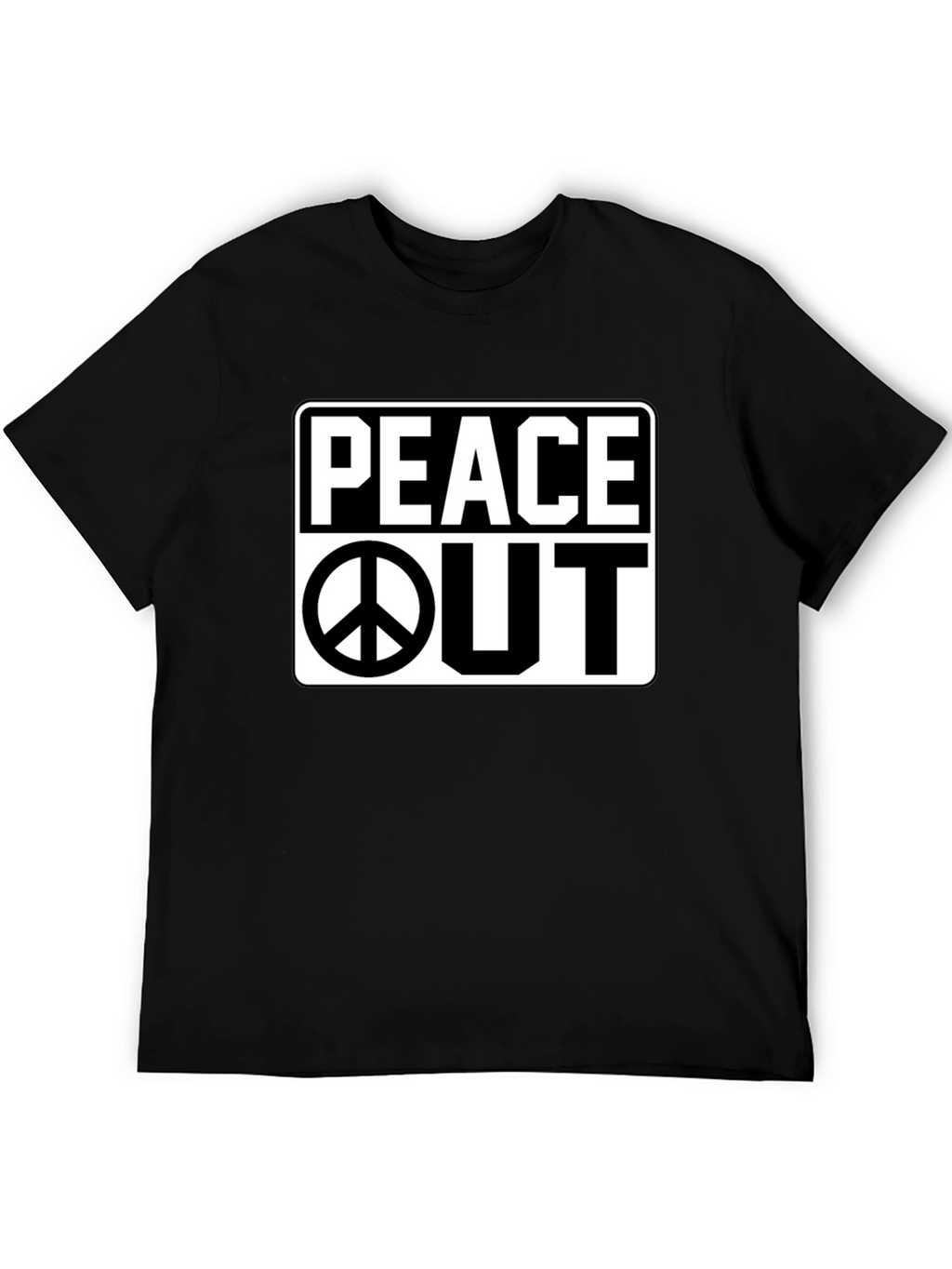 Peace Out Graphic Black T-Shirt