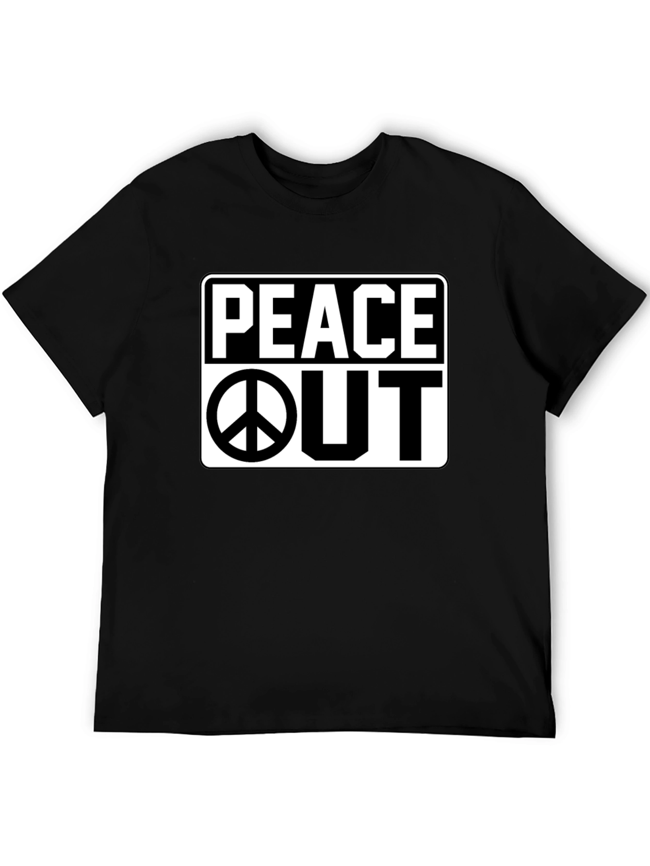 Peace Out Graphic Black T-Shirt