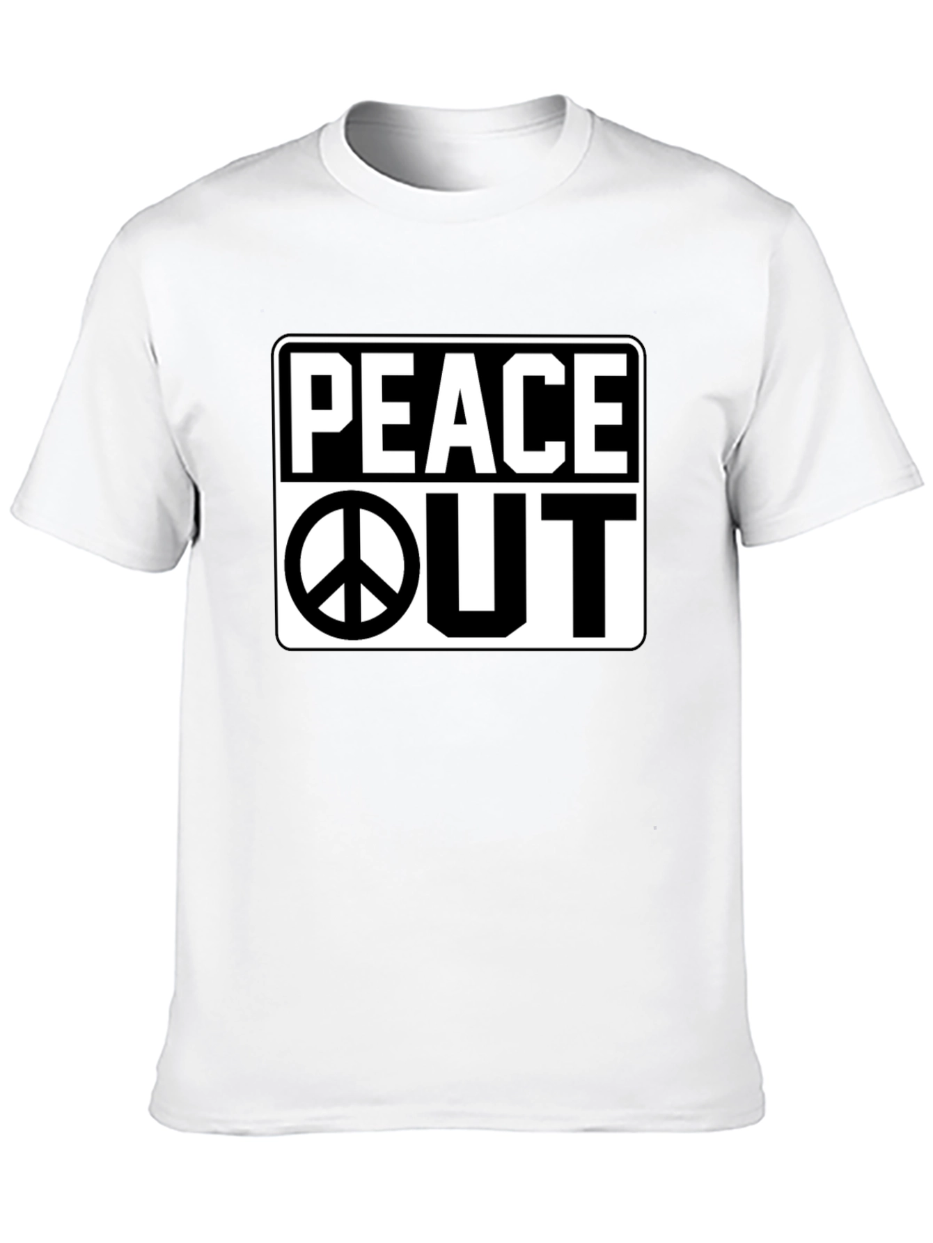 Peace Out Graphic Black T-Shirt
