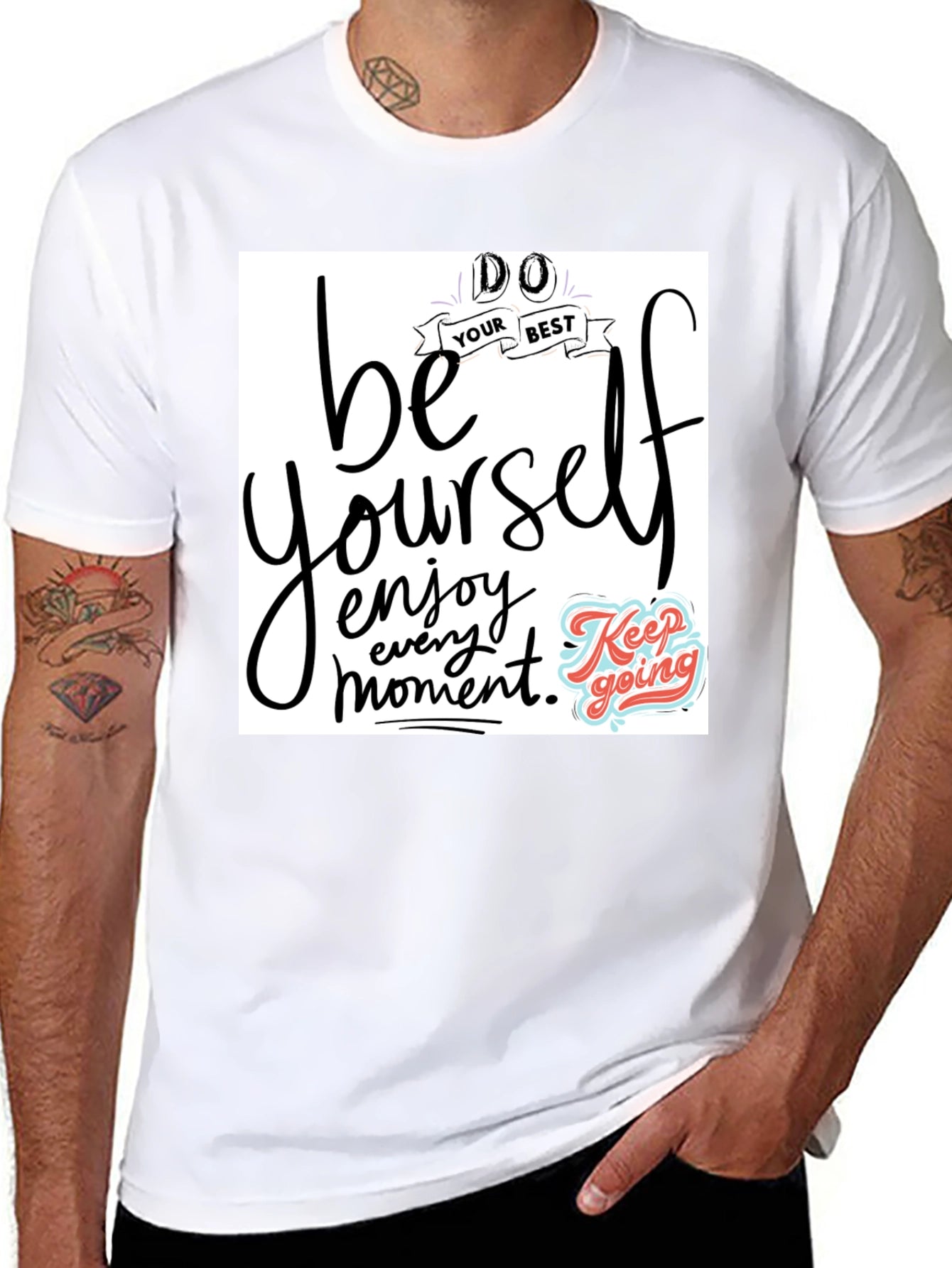 Be Yourself Graphic Tee - Black
