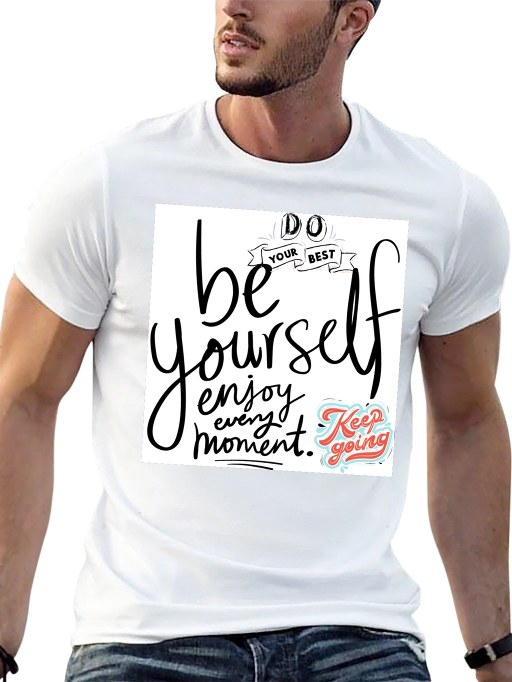 Be Yourself Graphic Tee - Black