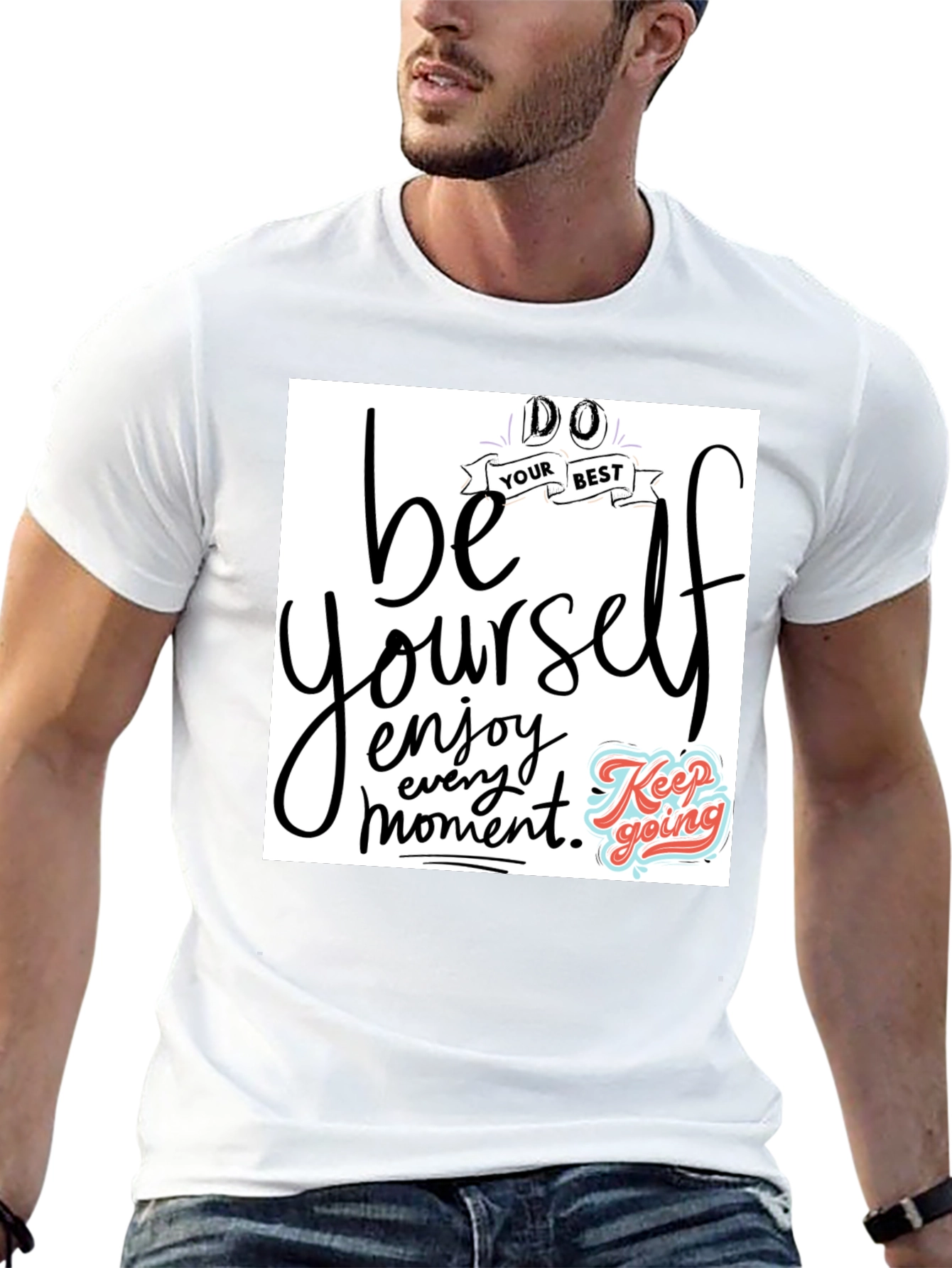 Be Yourself Graphic Tee - Black