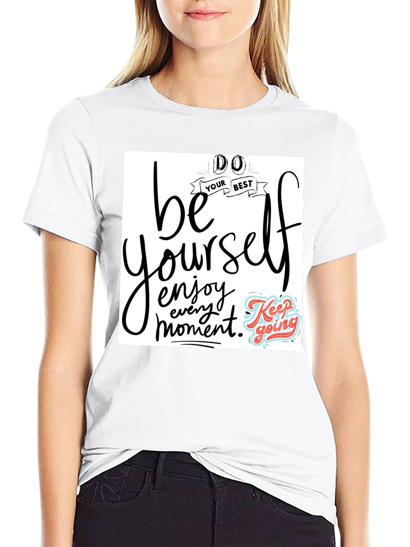 Be Yourself Graphic Tee - Black