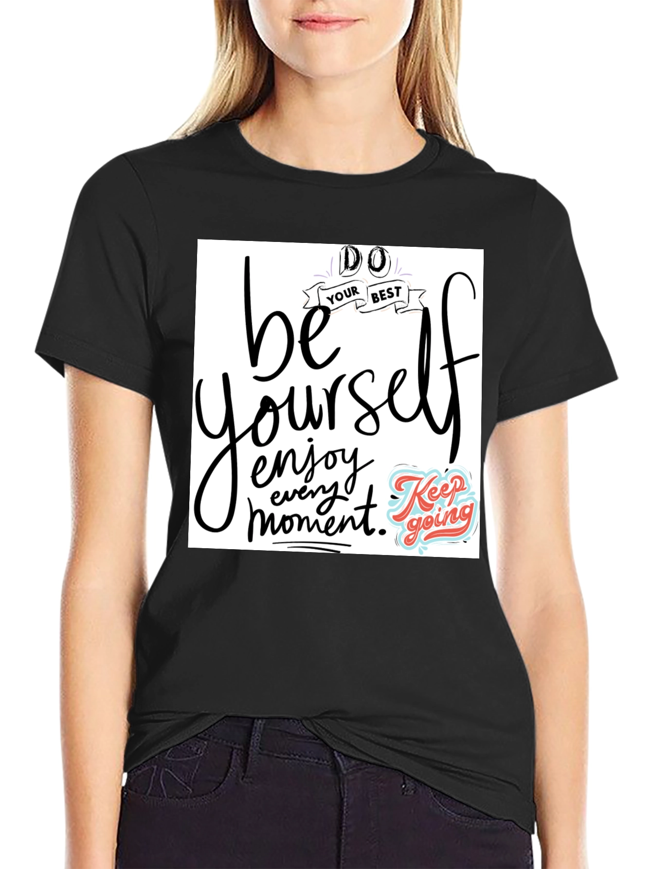 Be Yourself Graphic Tee - Black