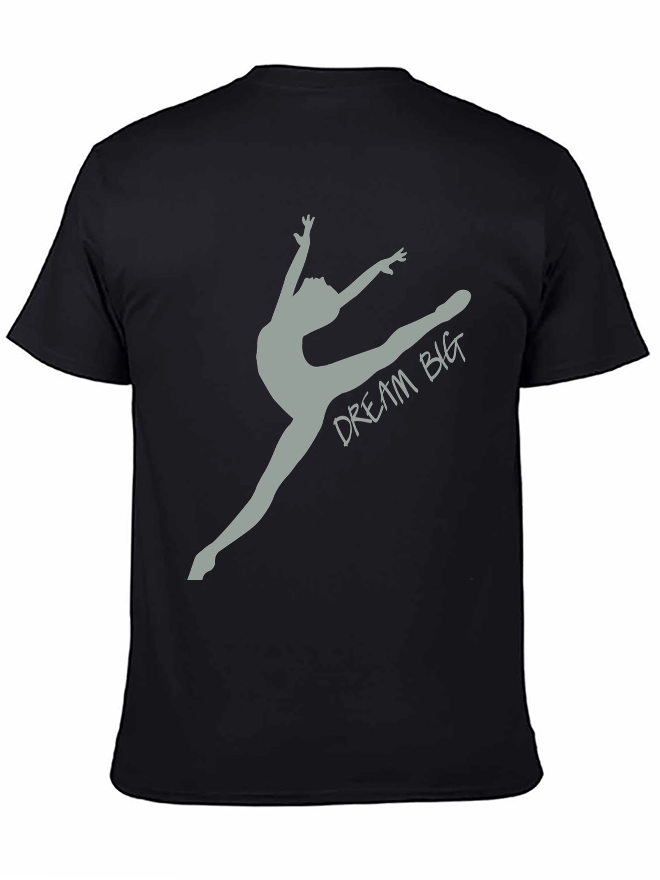 Dream Big Gymnast Tee - Black Cotton T-Shirt