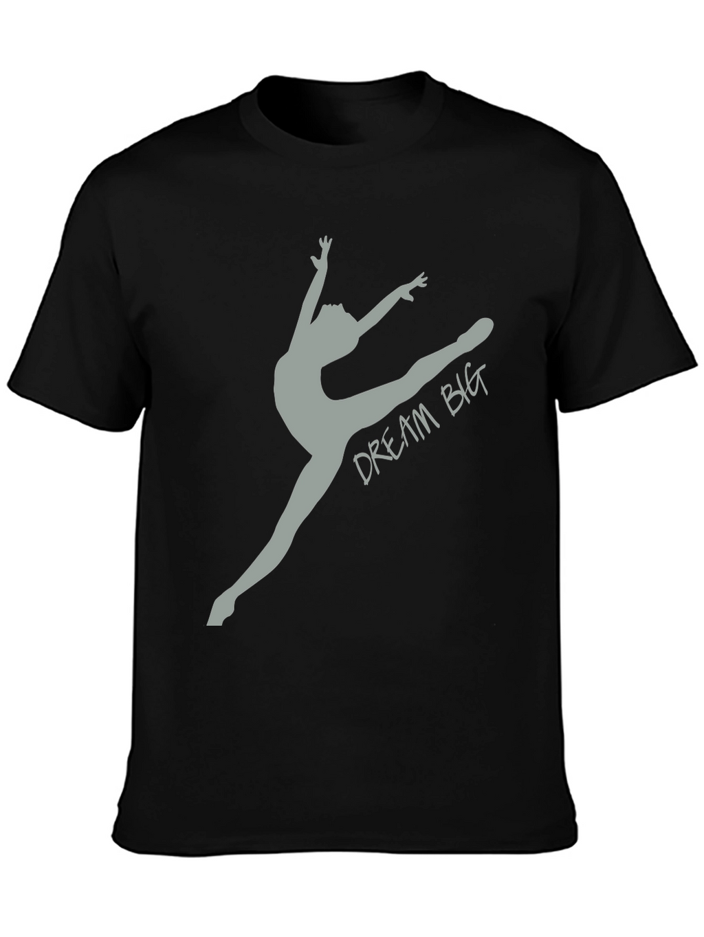 Dream Big Gymnast Tee - Black Cotton T-Shirt