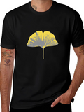 Ginkgo Leaf Graphic Tee - Stylish & Modern