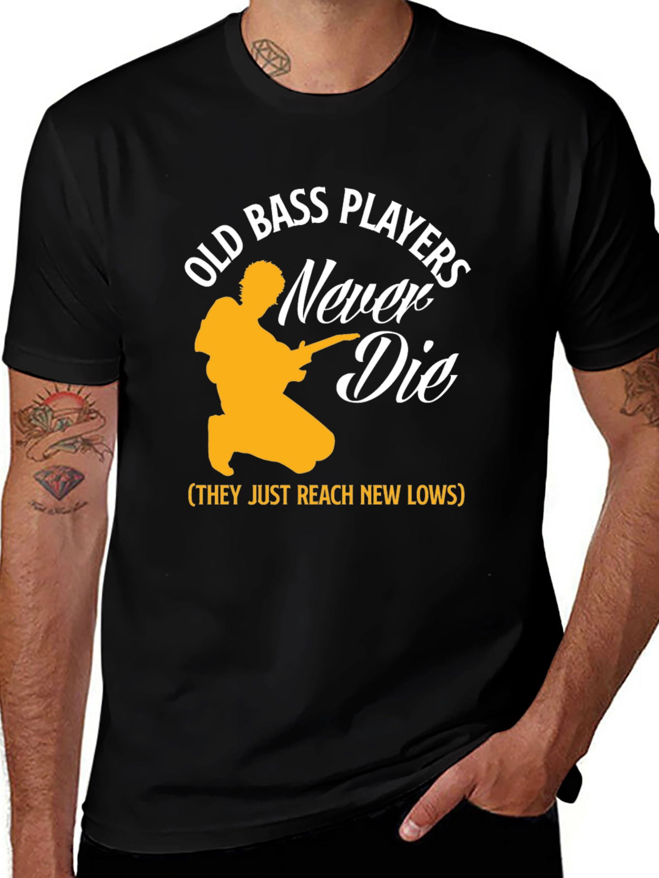 Old Bass Players Never Die T-Shirt