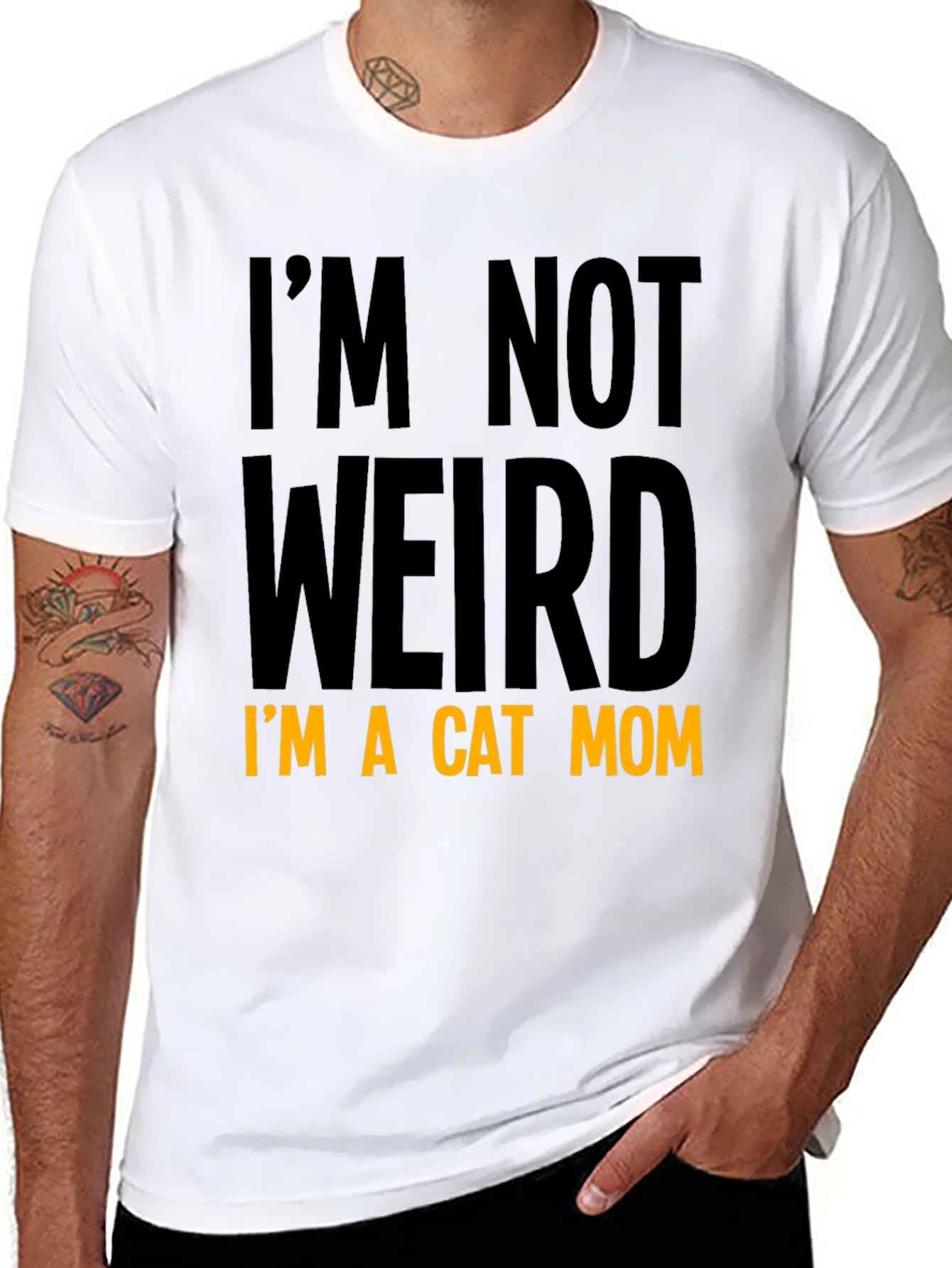 Cat Mom T-Shirt - Im Not Weird