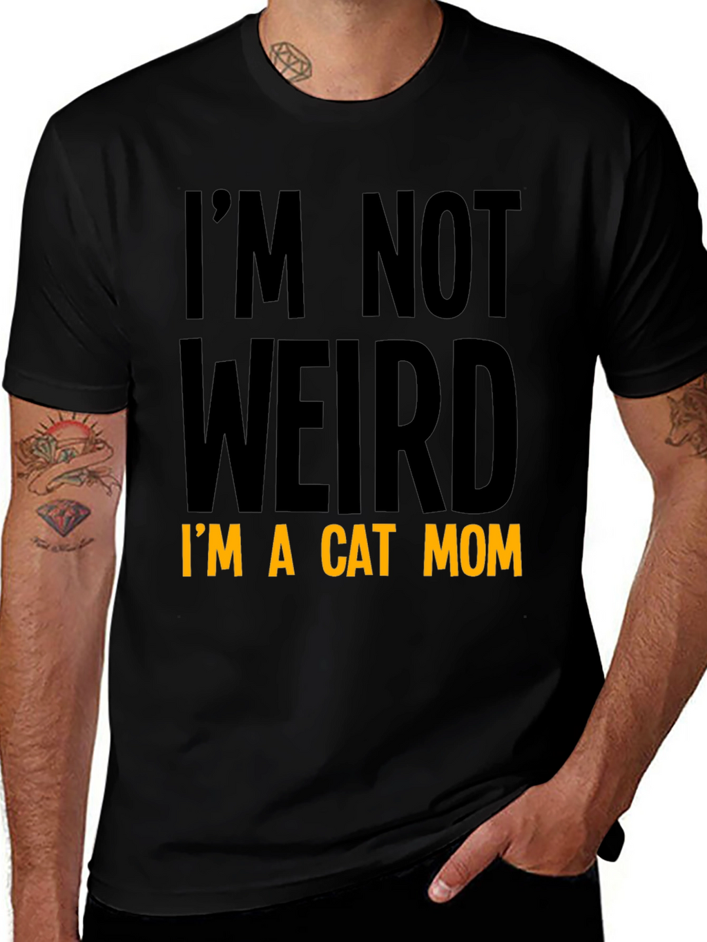 Cat Mom T-Shirt - Im Not Weird