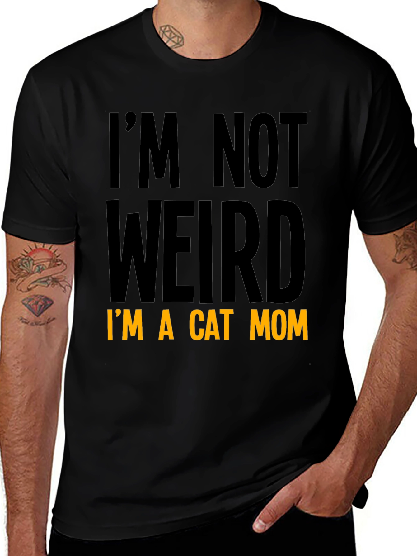 Cat Mom T-Shirt - Im Not Weird