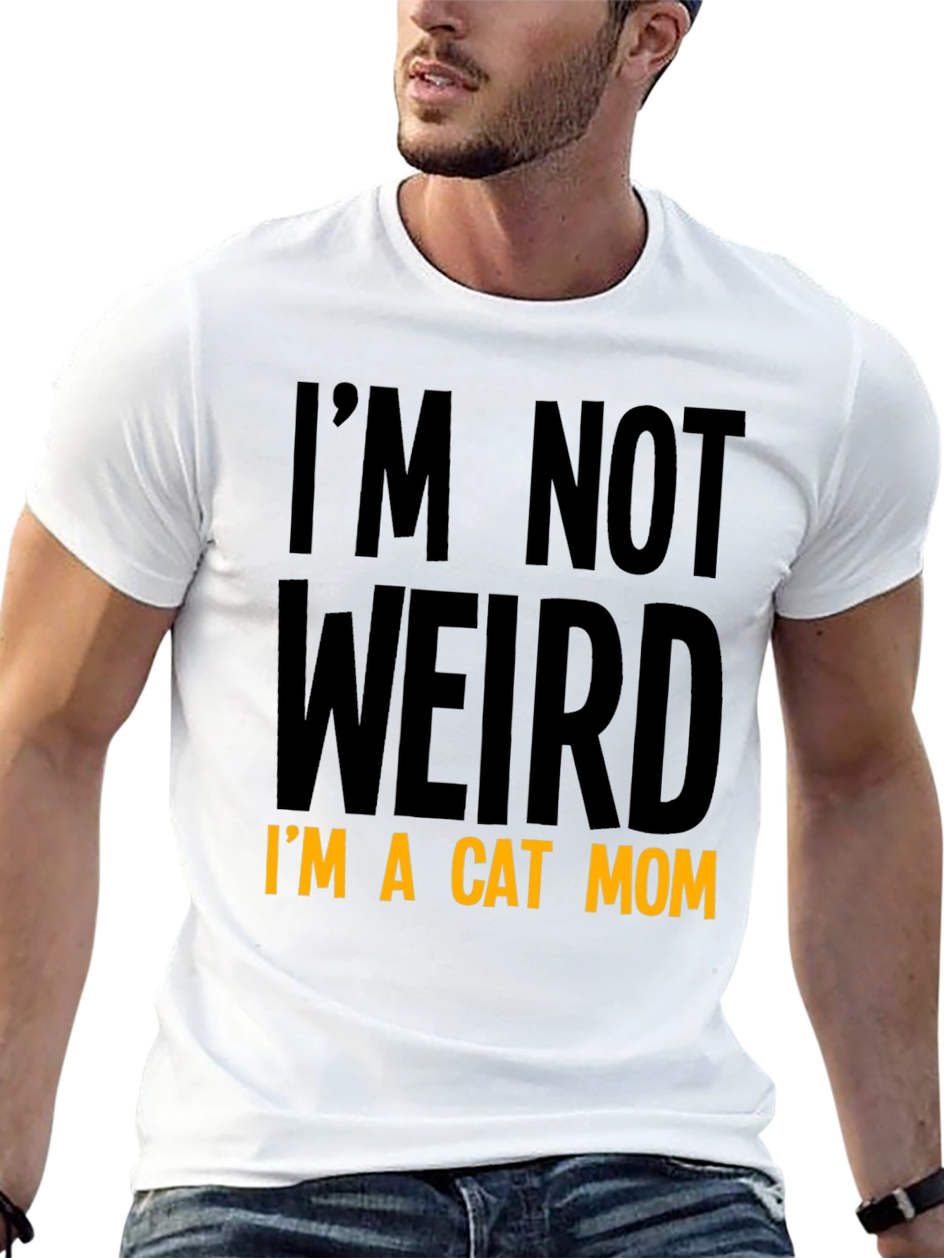 Cat Mom T-Shirt - Im Not Weird