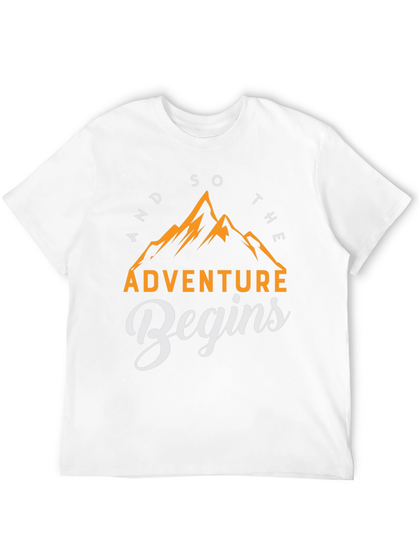 Adventure Begins T-Shirt - Mountain Graphic Tee