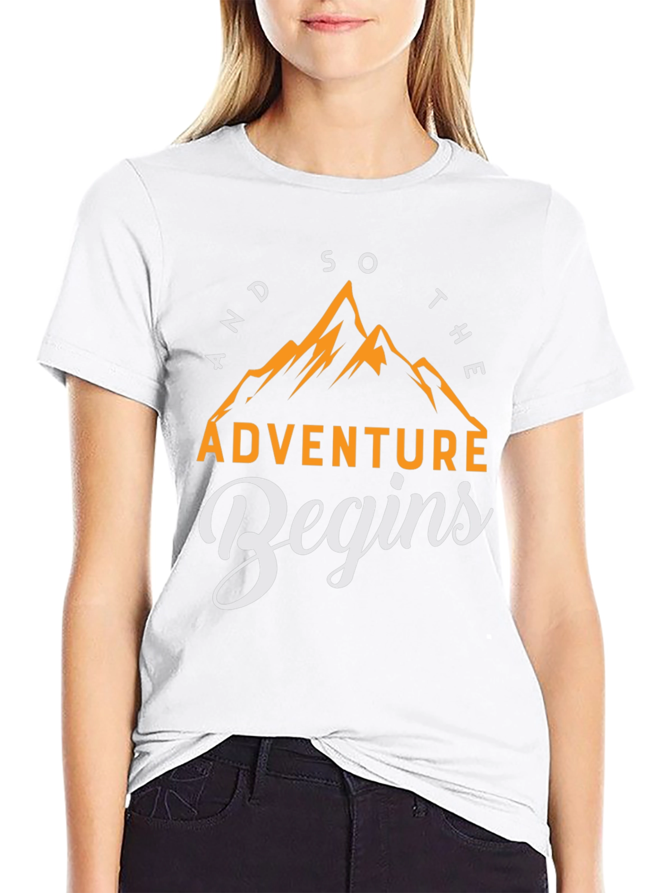 Adventure Begins T-Shirt - Mountain Graphic Tee