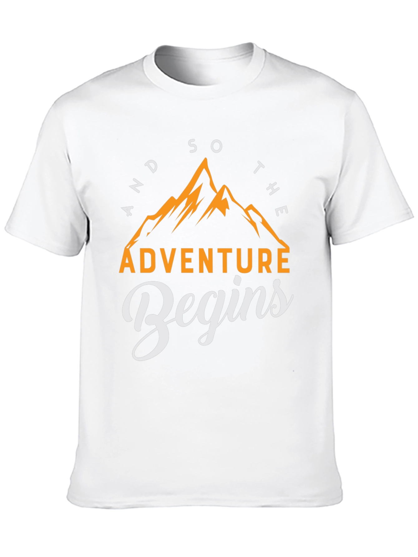 Adventure Begins T-Shirt - Mountain Graphic Tee