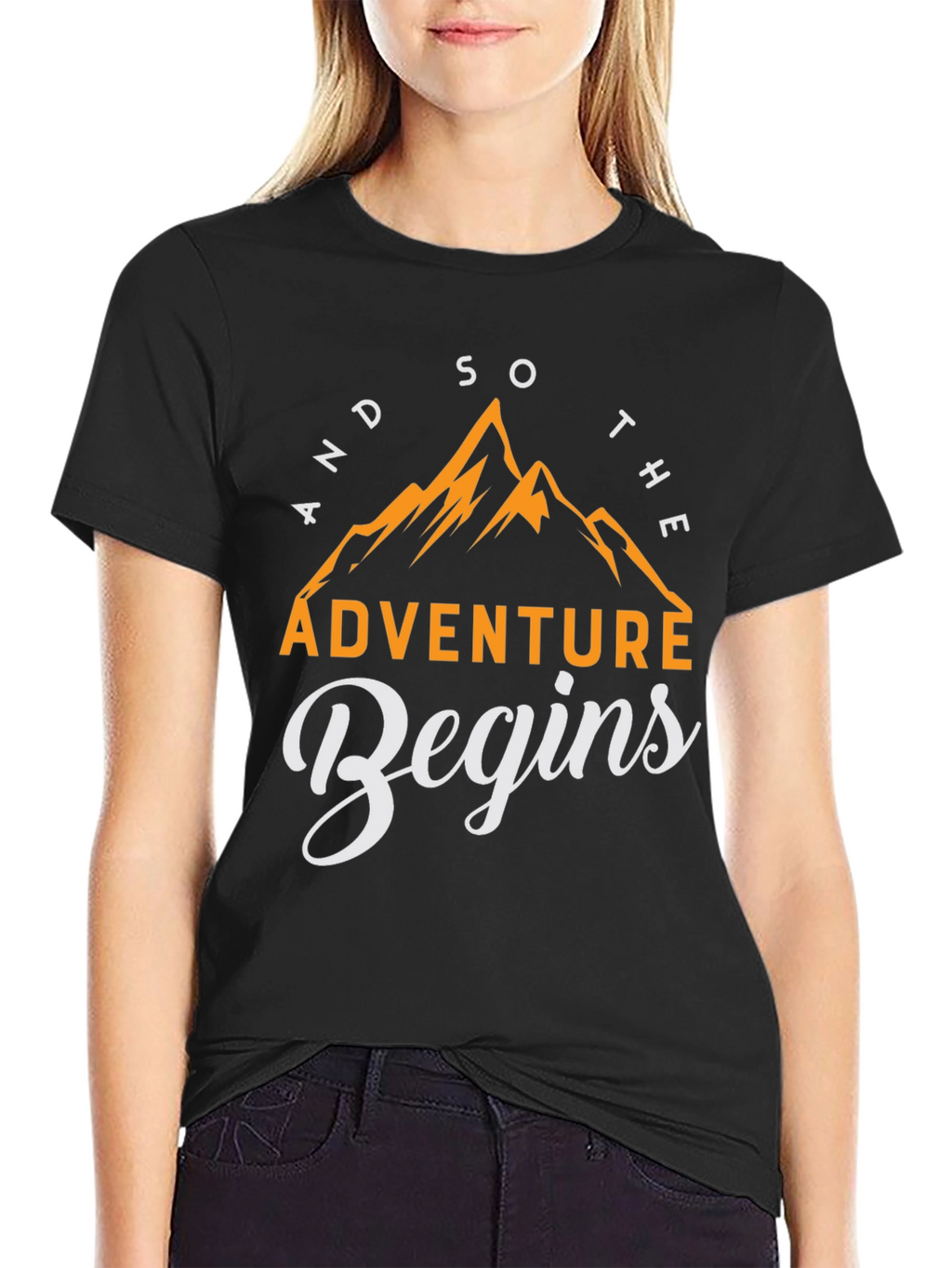 Adventure Begins T-Shirt - Mountain Graphic Tee