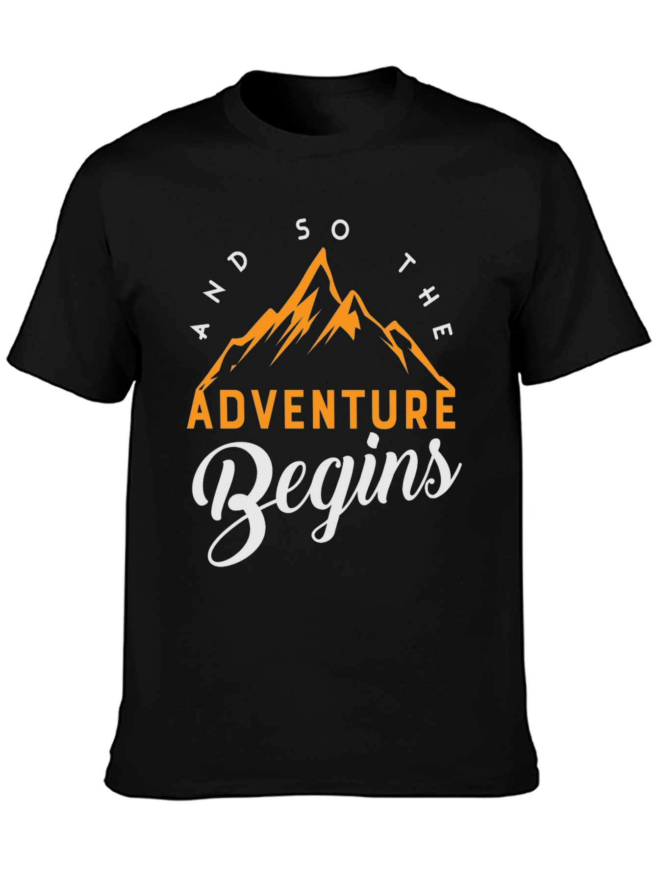 Adventure Begins T-Shirt - Mountain Graphic Tee