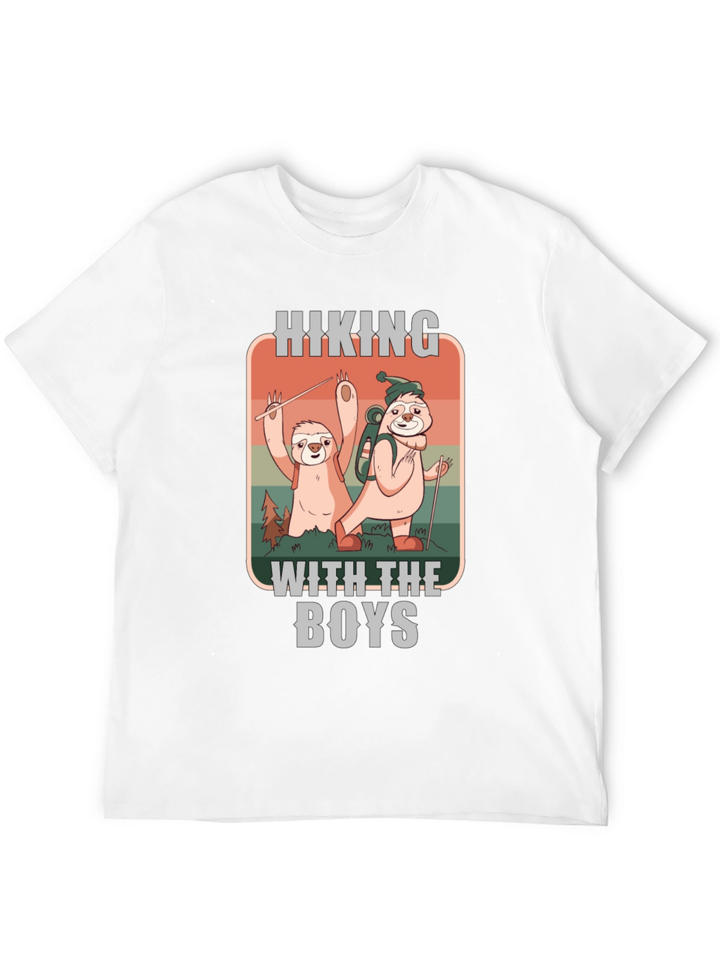 Hiking With The Boys Sloth T-Shirt