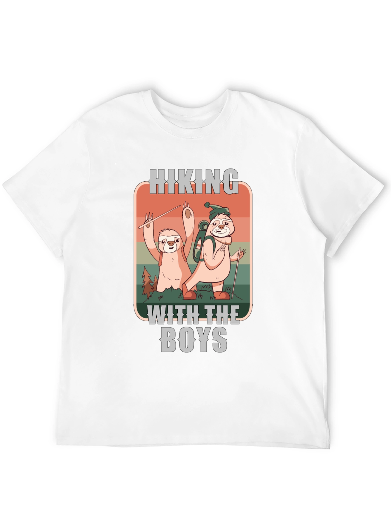 Hiking With The Boys Sloth T-Shirt