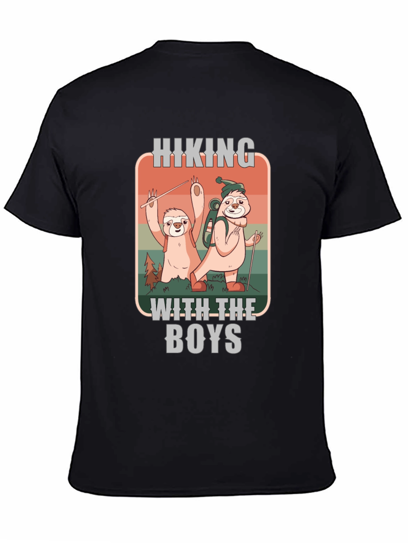 Hiking With The Boys Sloth T-Shirt