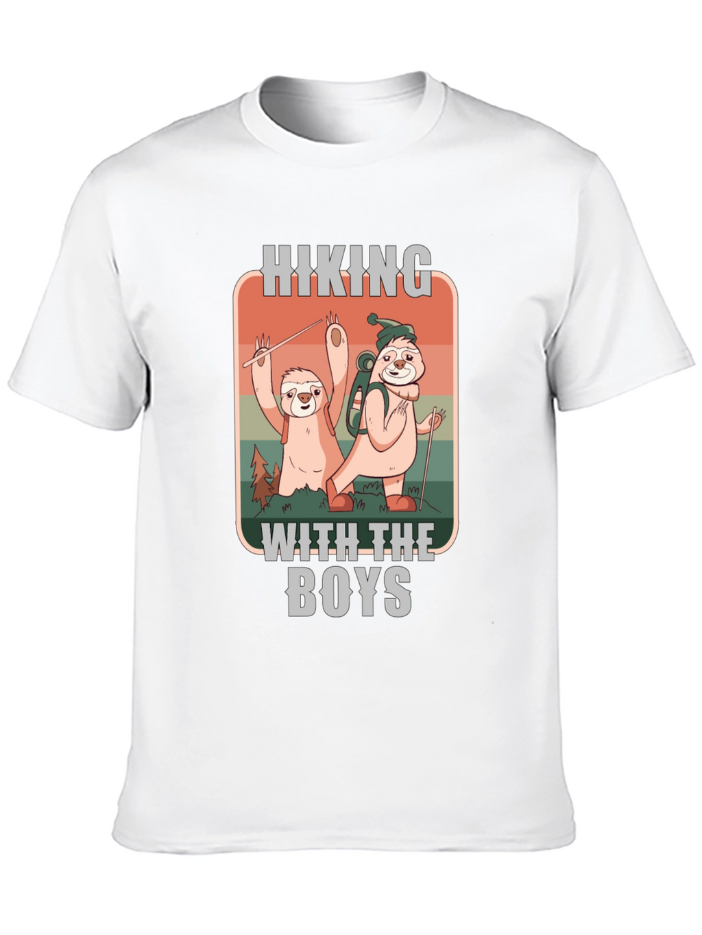 Hiking With The Boys Sloth T-Shirt