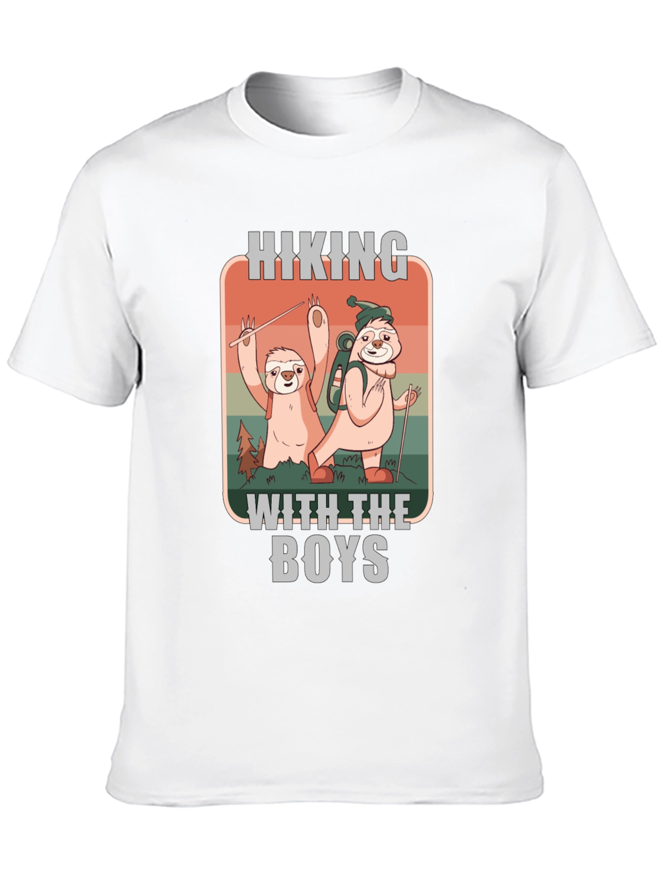 Hiking With The Boys Sloth T-Shirt