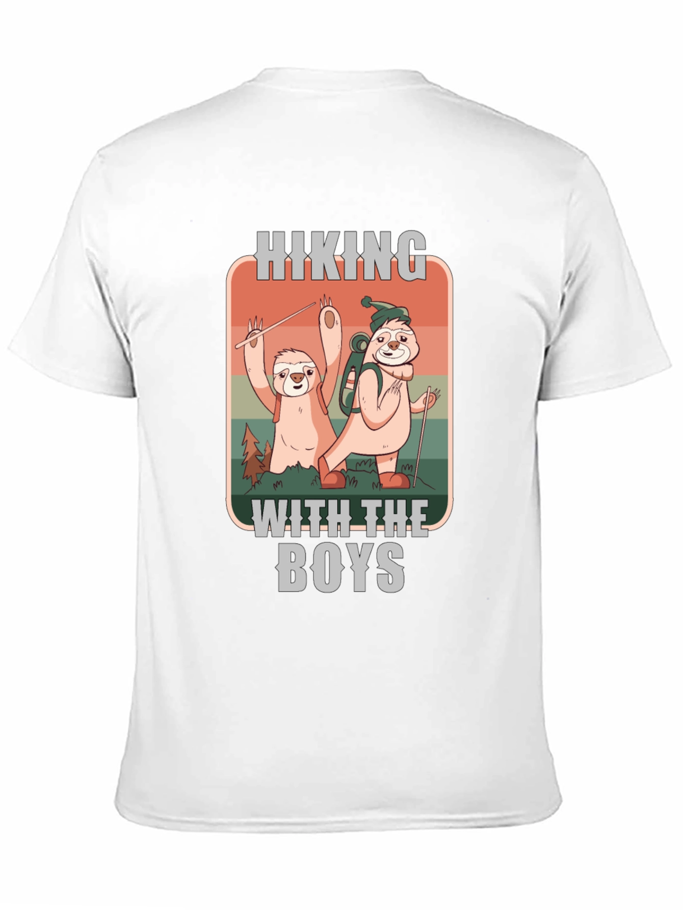 Hiking With The Boys Sloth T-Shirt
