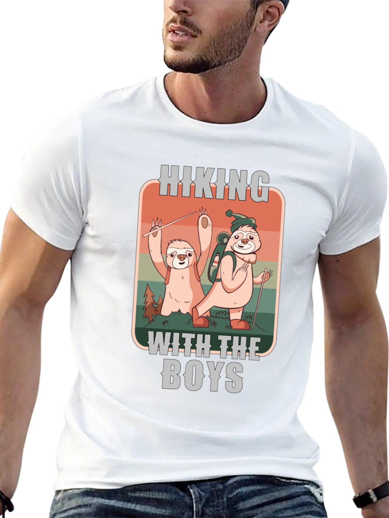 Hiking With The Boys Sloth T-Shirt