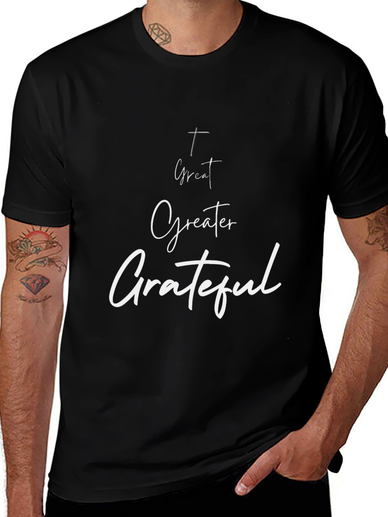Greater Grateful Graphic Tee - Black Casual Shirt