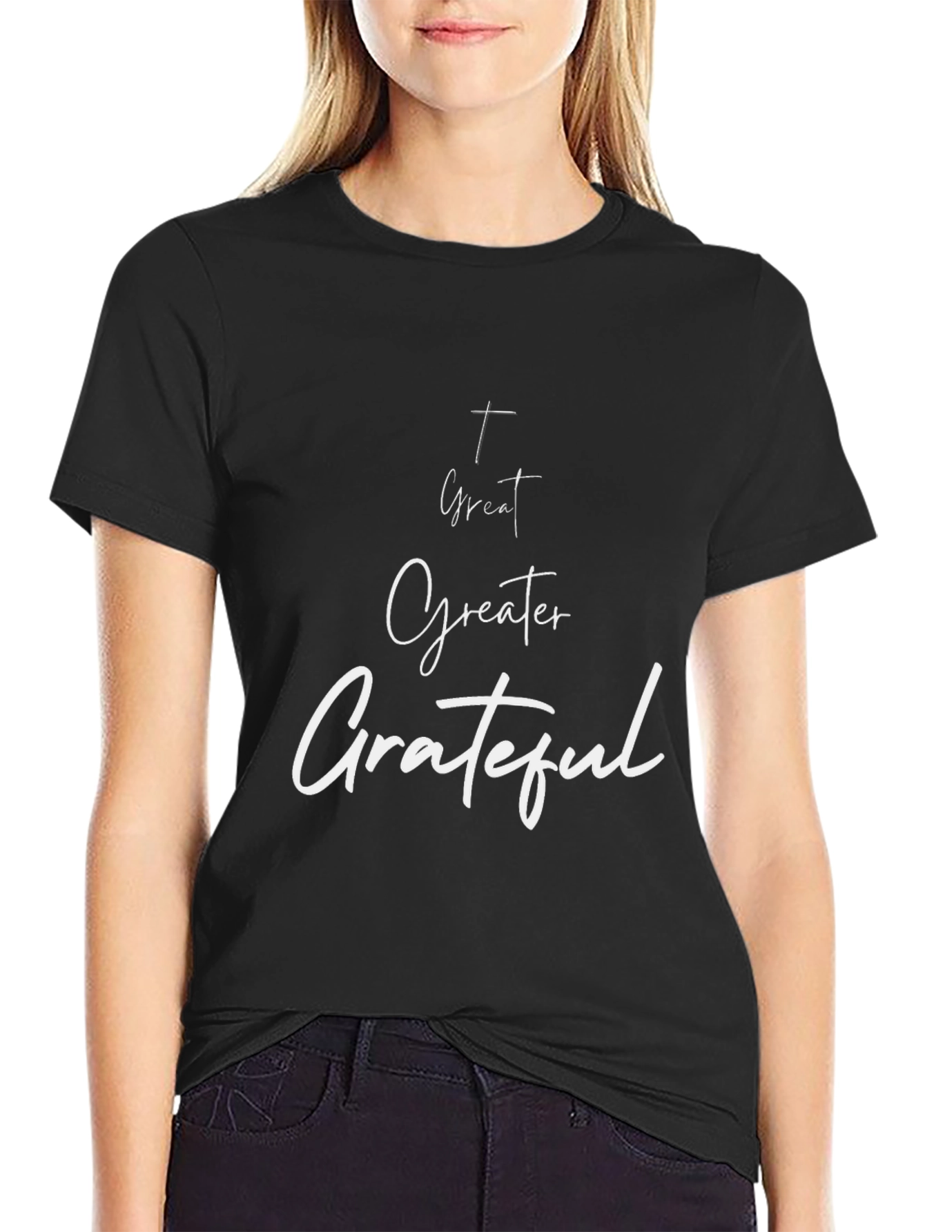 Greater Grateful Graphic Tee - Black Casual Shirt