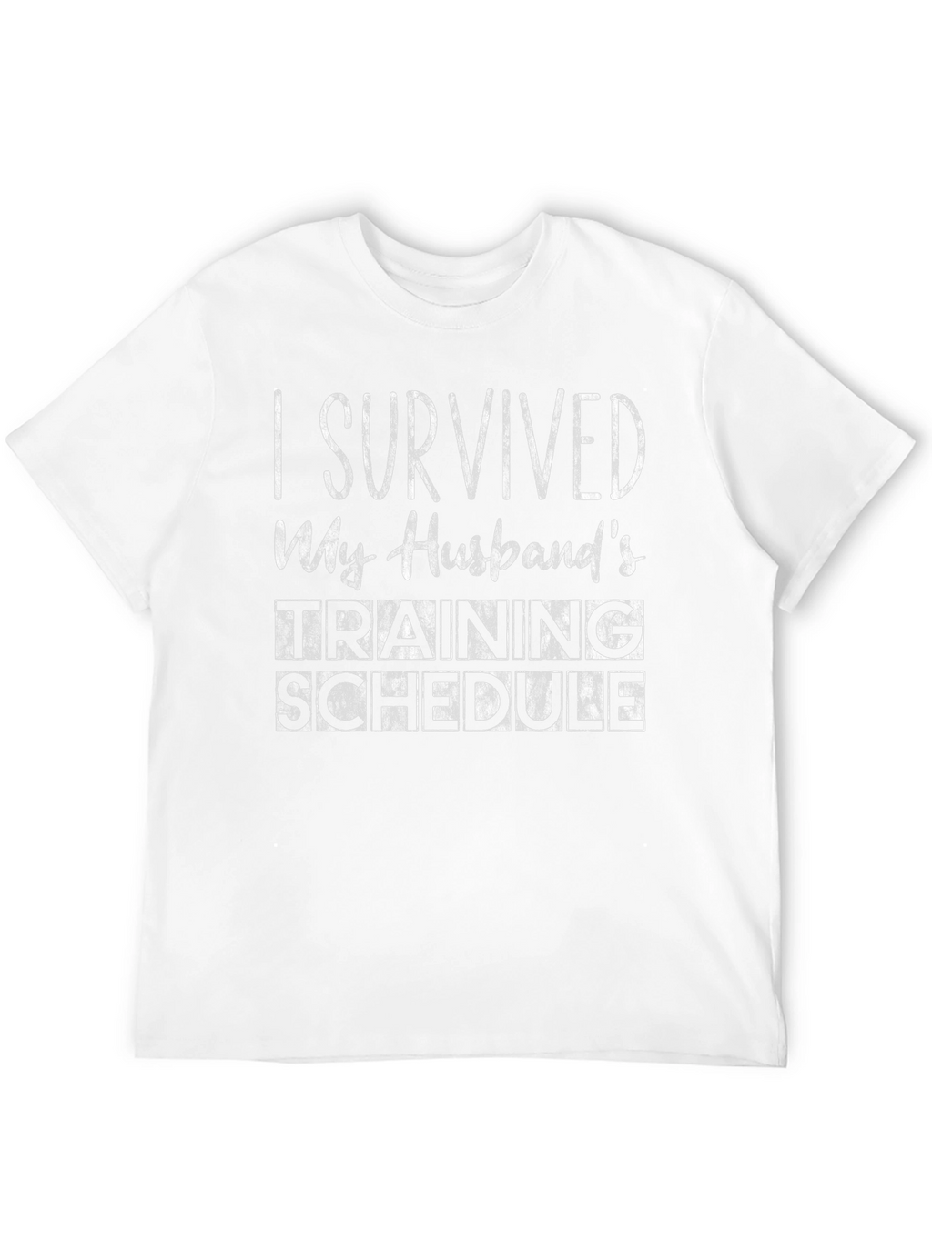 Humorous I Survived Husbands Training Black T-Shirt