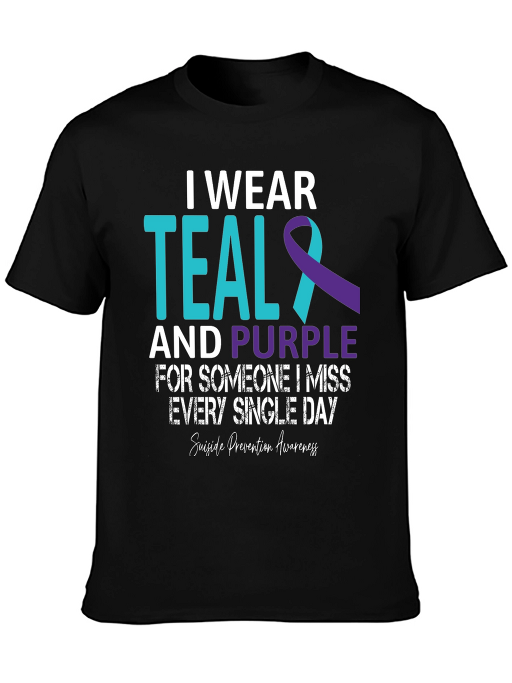 Teal and Purple Suicide Awareness T-Shirt