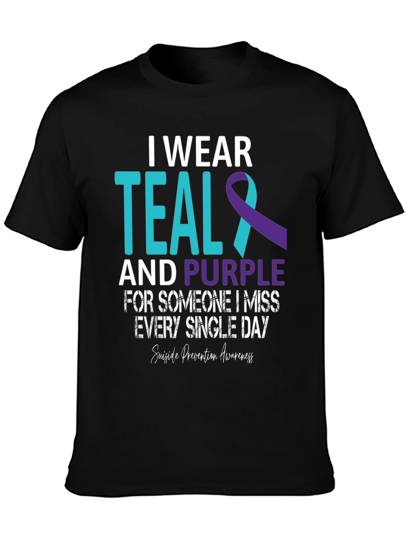 Teal and Purple Suicide Awareness T-Shirt