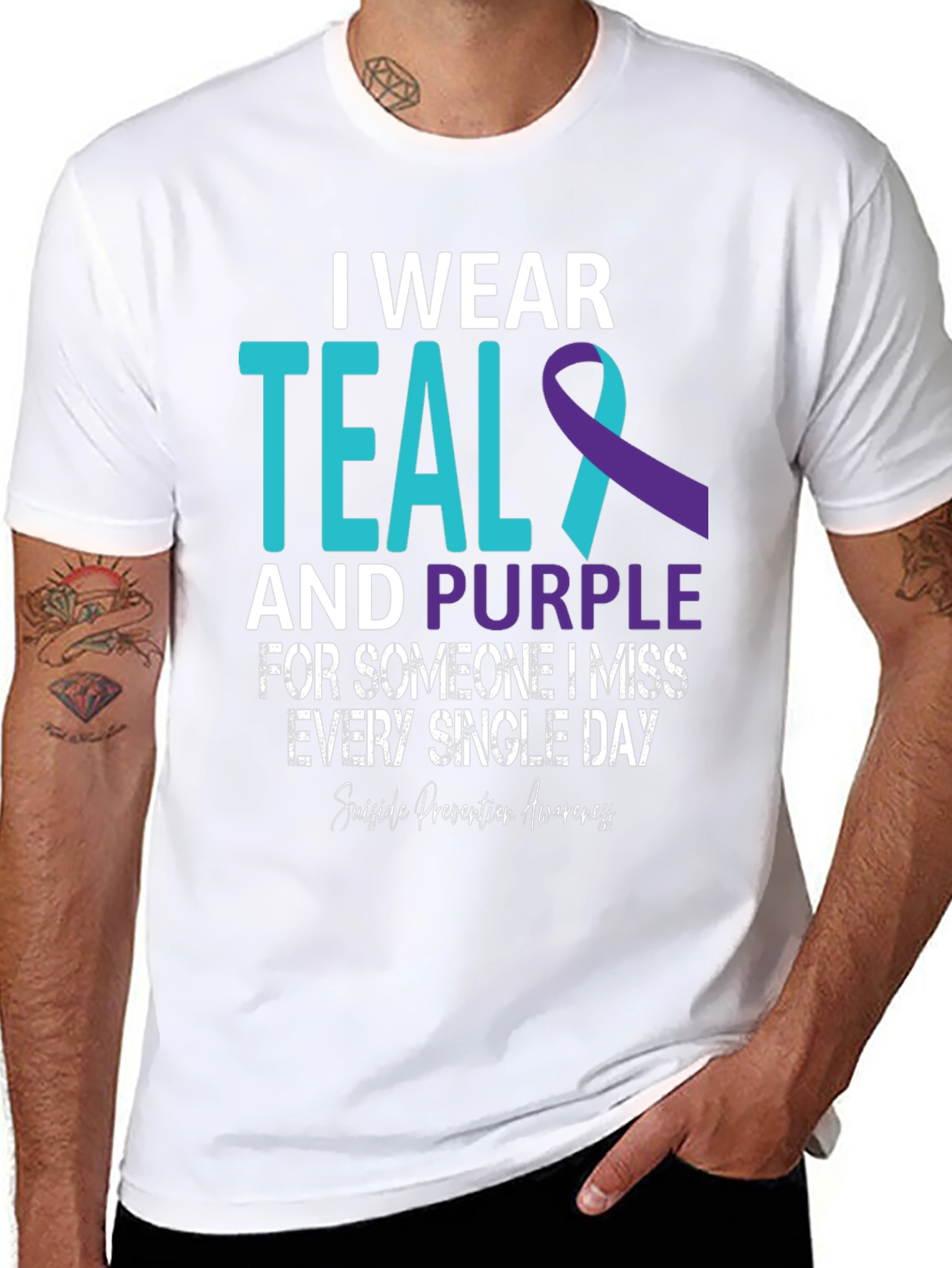 Teal and Purple Suicide Awareness T-Shirt