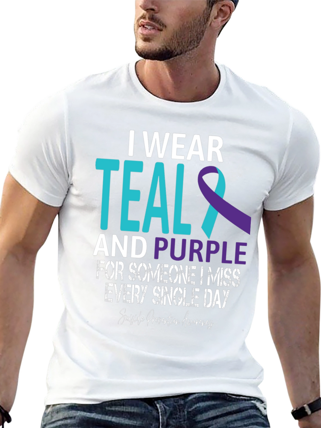 Teal and Purple Suicide Awareness T-Shirt